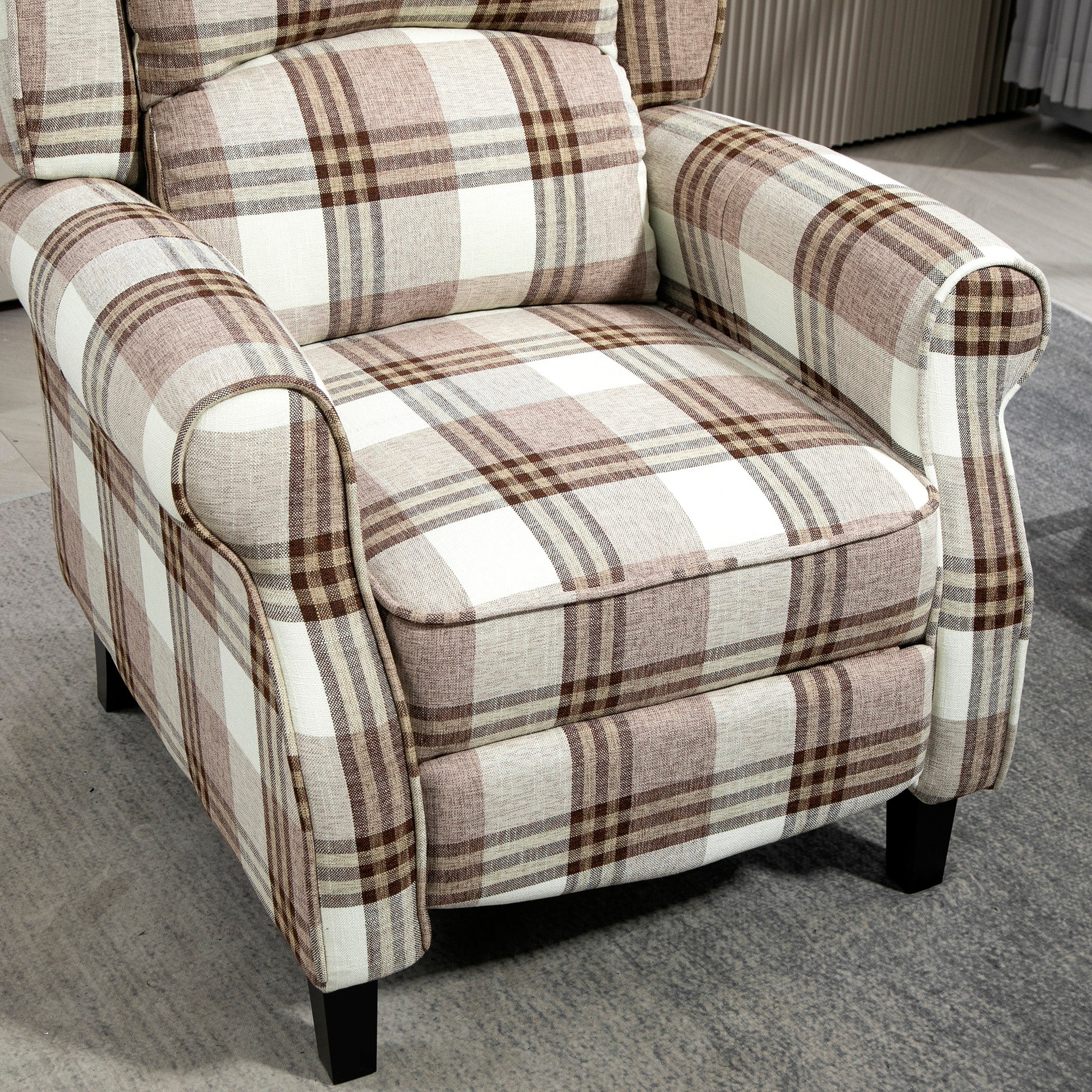 HOMCOM Recliner Chair For Living Room Wingback Chair With Padded Armrest - Image 8