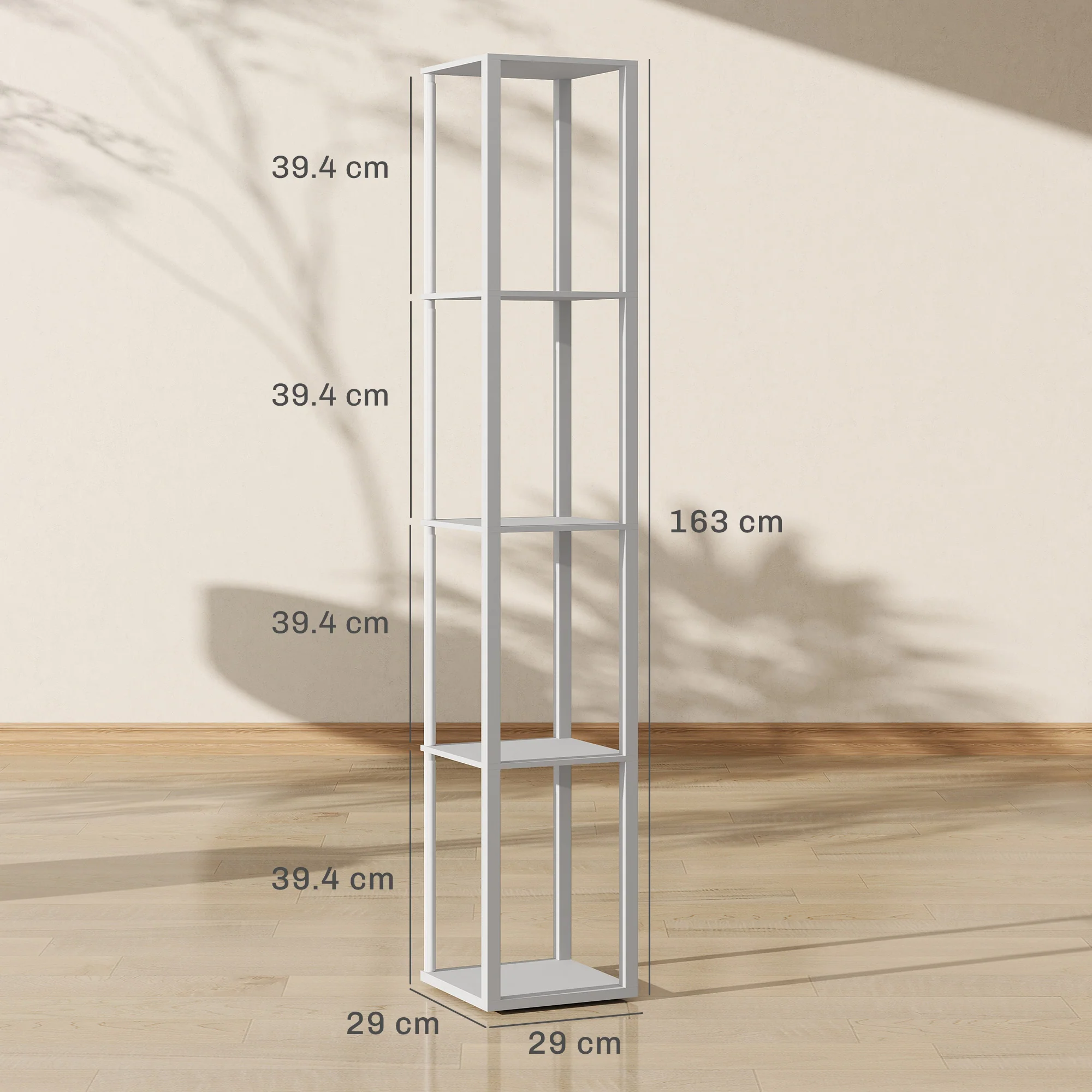 HOMCOM RGB LED Floor Lamp With Shelves And Remote Control For Bedroom - Image 32