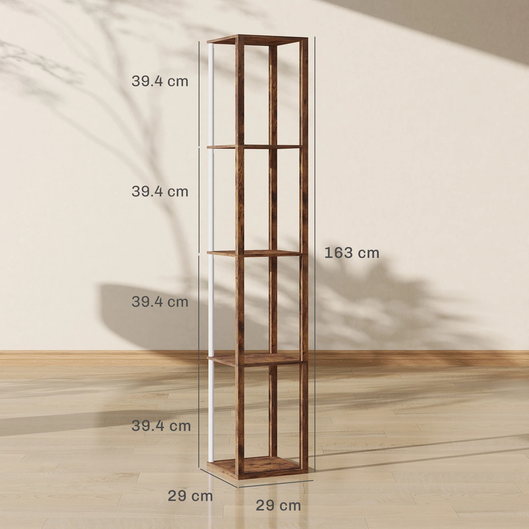 HOMCOM RGB LED Floor Lamp With Shelves And Remote Control For Bedroom - Image 41
