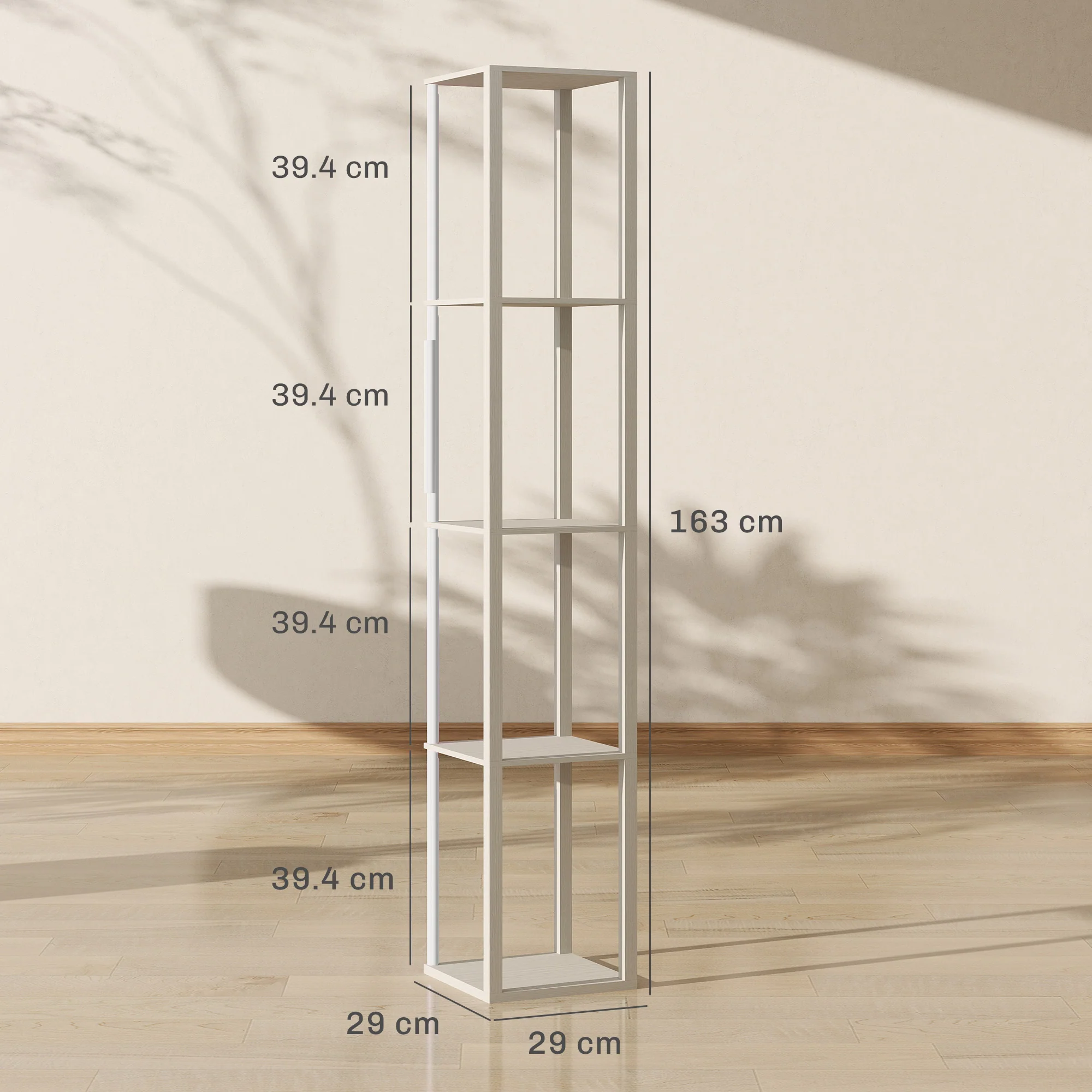 HOMCOM RGB LED Floor Lamp With Shelves And Remote Control For Bedroom - Image 5