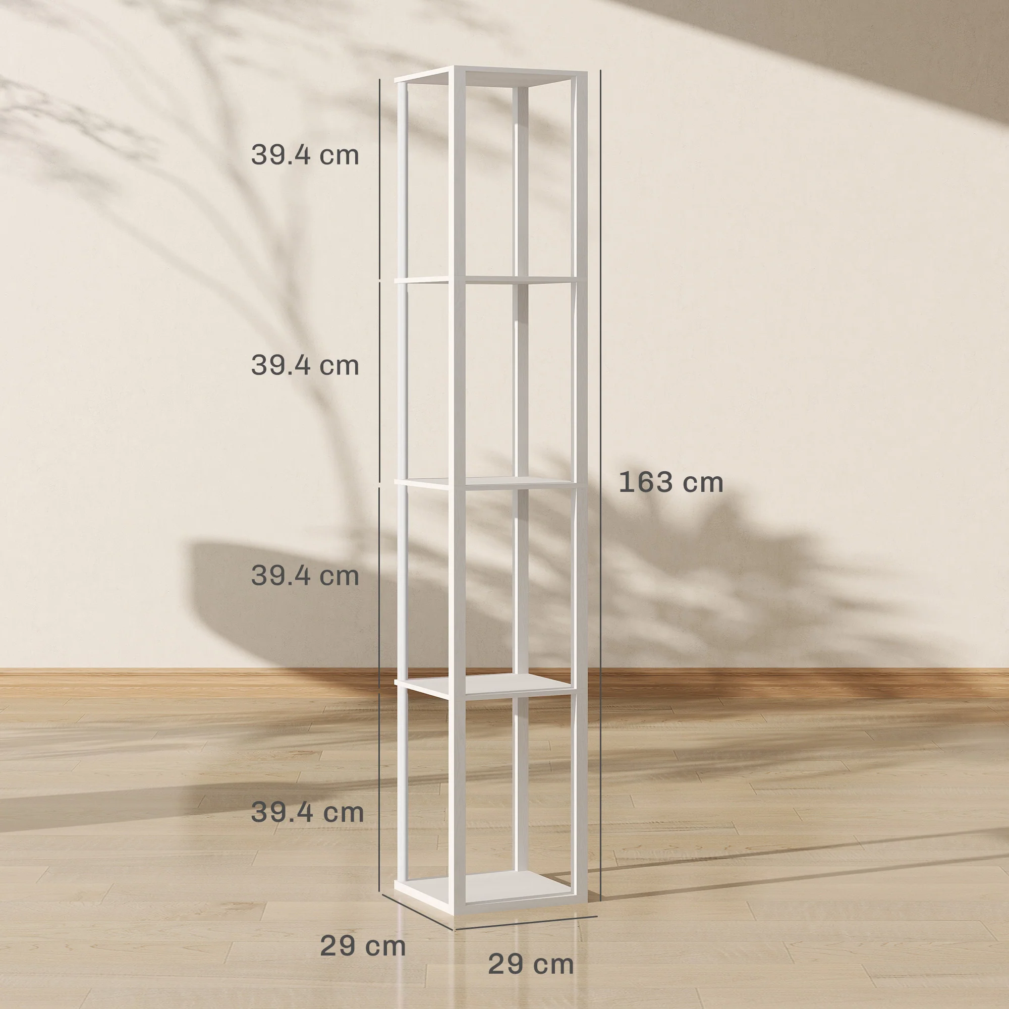 HOMCOM RGB LED Floor Lamp With Shelves And Remote Control For Bedroom - Image 50