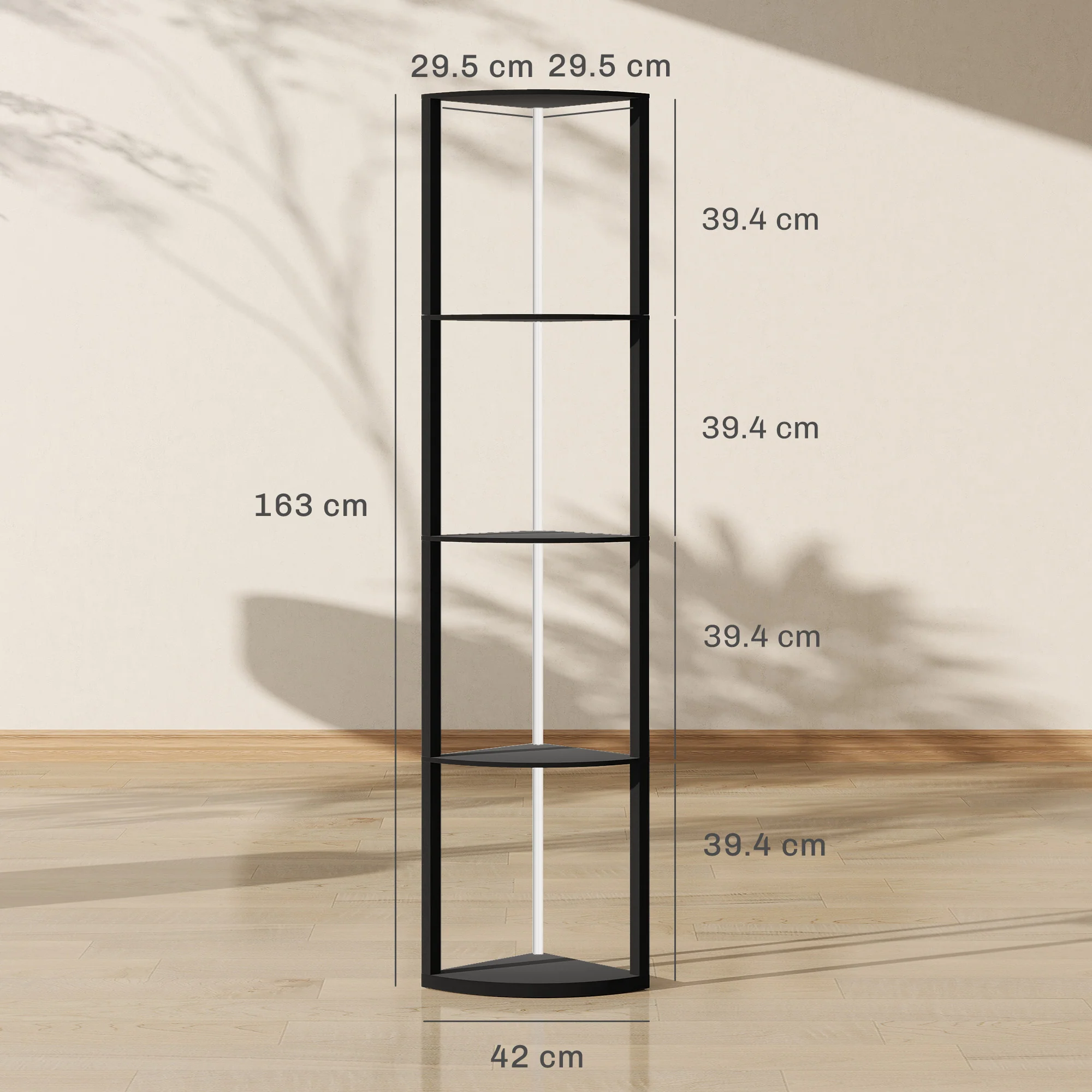 HOMCOM RGB LED Floor Lamp With Shelves And Remote Control For Living Room - Image 14