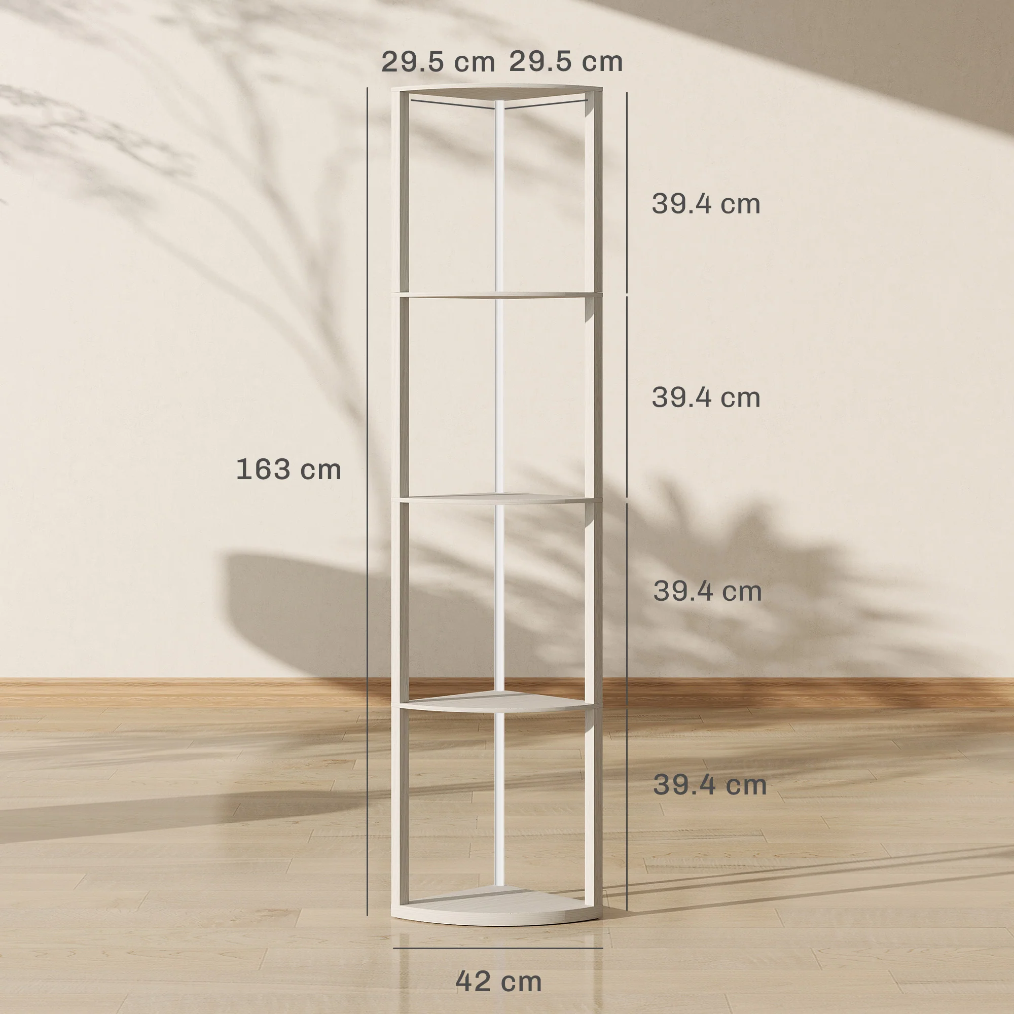 HOMCOM RGB LED Floor Lamp With Shelves And Remote Control For Living Room - Image 5