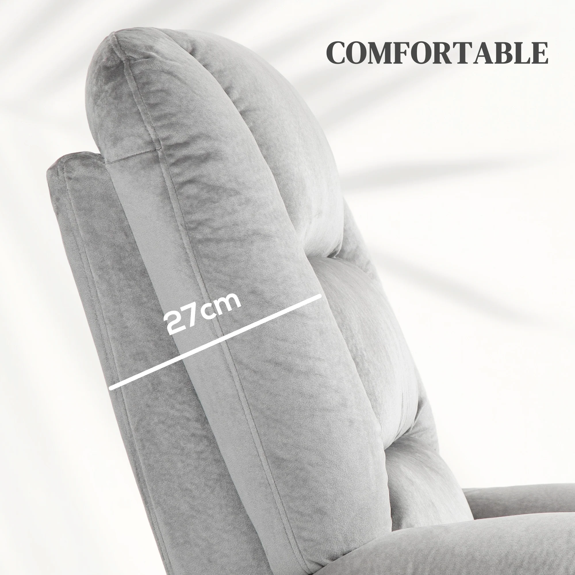 HOMCOM Riser And Recliner Chair Lift Chair With Vibration Massage, Heat, Grey - Image 7