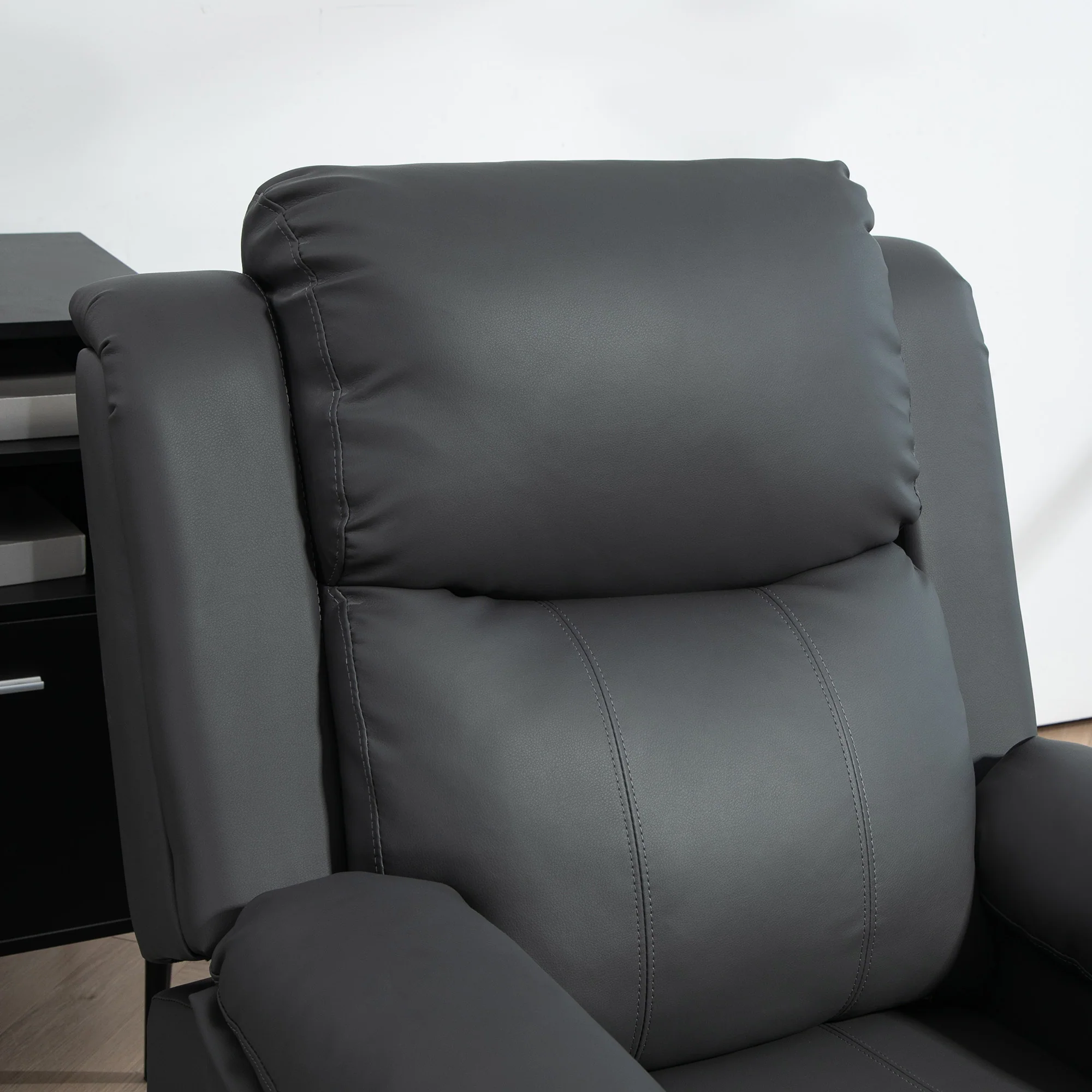 HOMCOM Riser and Recliner Chair Power Lift Recliner with Remote Dark Grey - Image 8