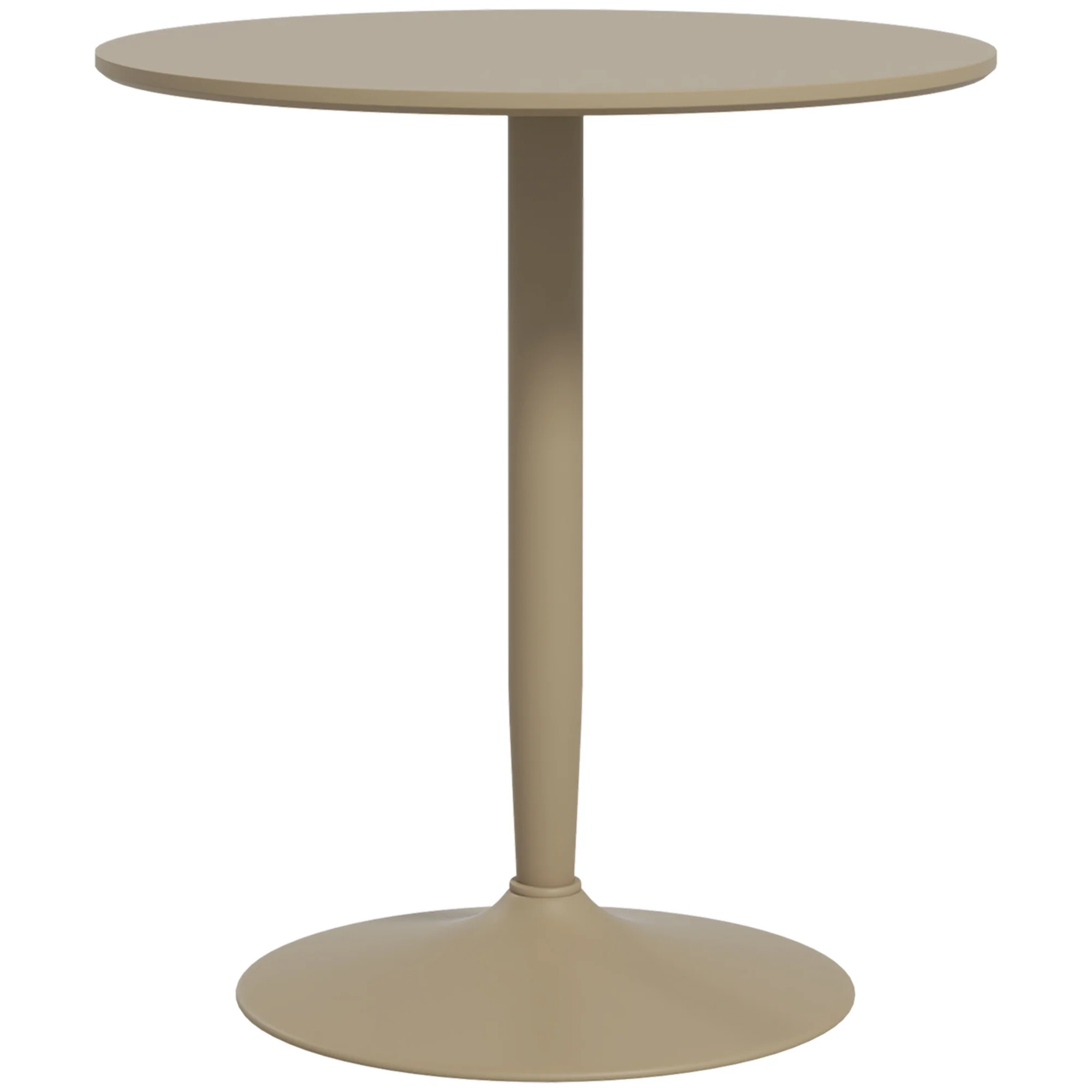 HOMCOM Round Dining Table, Non-slip Pad For Living Room Light Brown