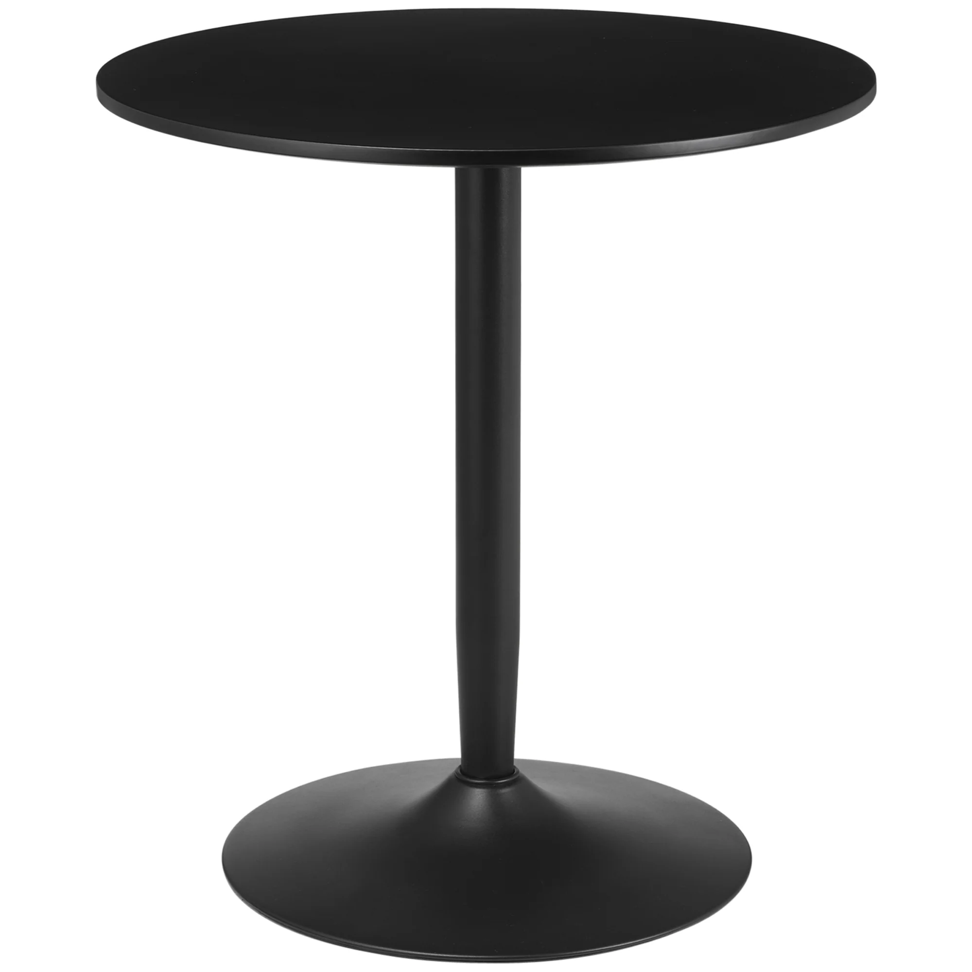 HOMCOM Round Dining Table With Steel Base, Non-slip Pad For Living Room