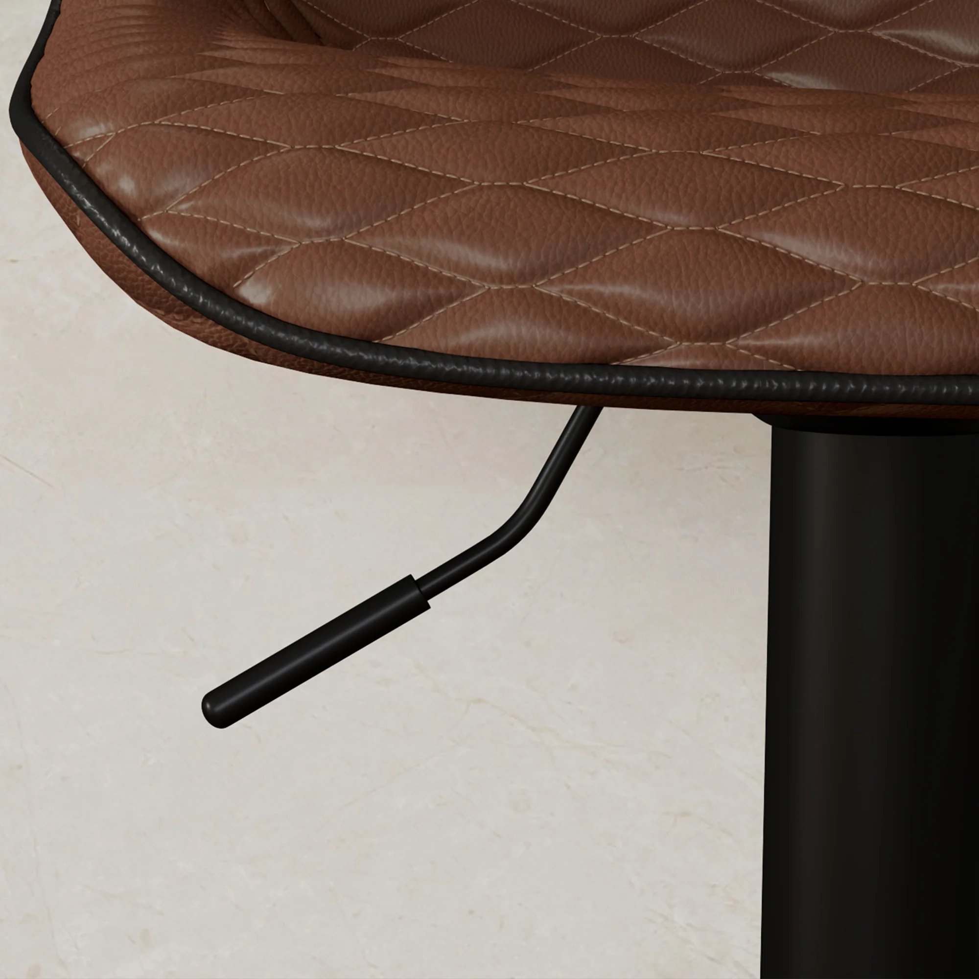 HOMCOM Set of 2 Bar Stools, Adjustable Swivel Breakfast Barstools - Image 9