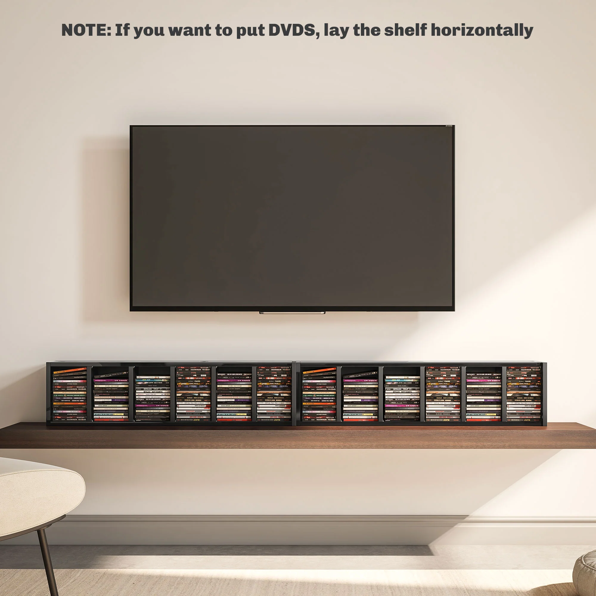 HOMCOM Set Of 2 CD Storage Units With Adjustable Shelves, High Gloss White, Grey And Black - Image 16
