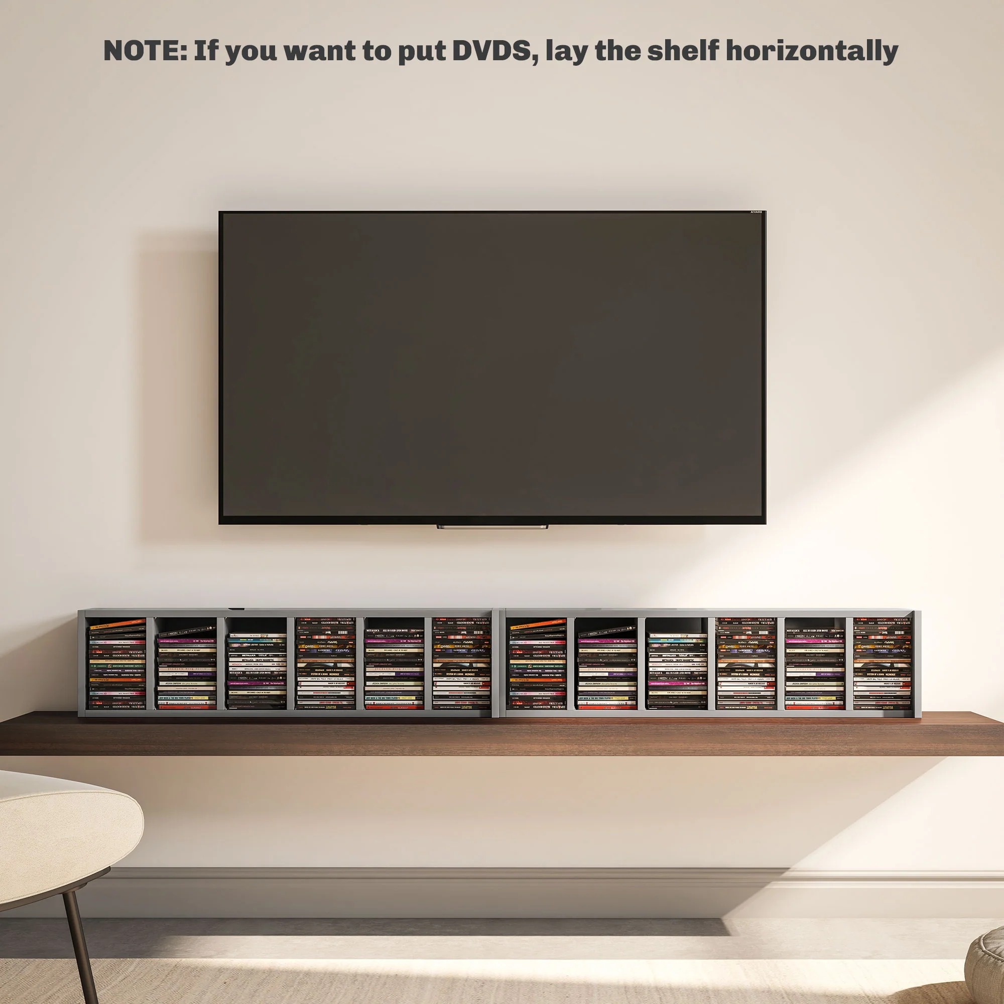 HOMCOM Set Of 2 CD Storage Units With Adjustable Shelves, High Gloss White, Grey And Black - Image 25
