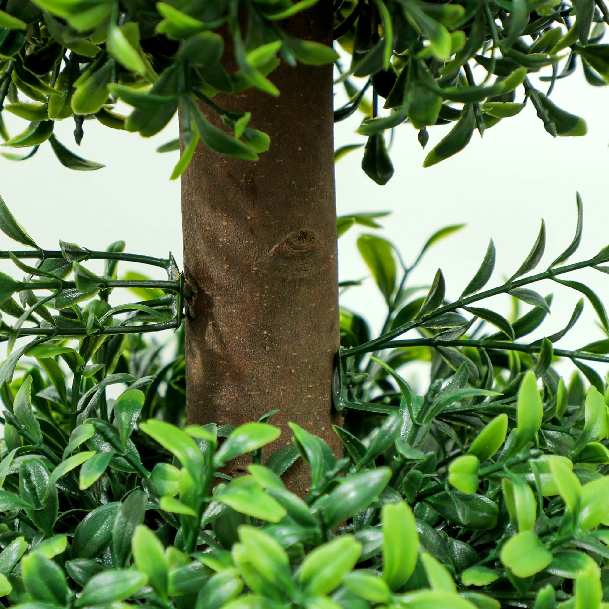 HOMCOM Set Of 2 Decorative Artificial Plants Boxwood Trees In Pot, Green - Image 9