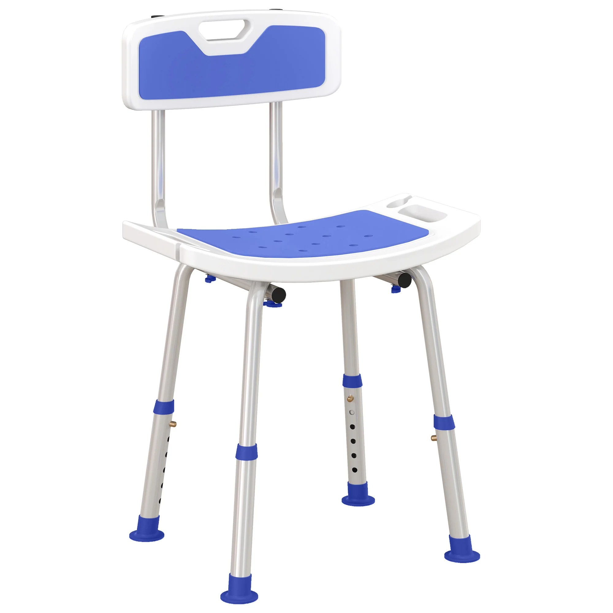 HOMCOM Shower Stool for Elderly Disabled Adjustable Shower Stool - Image 10