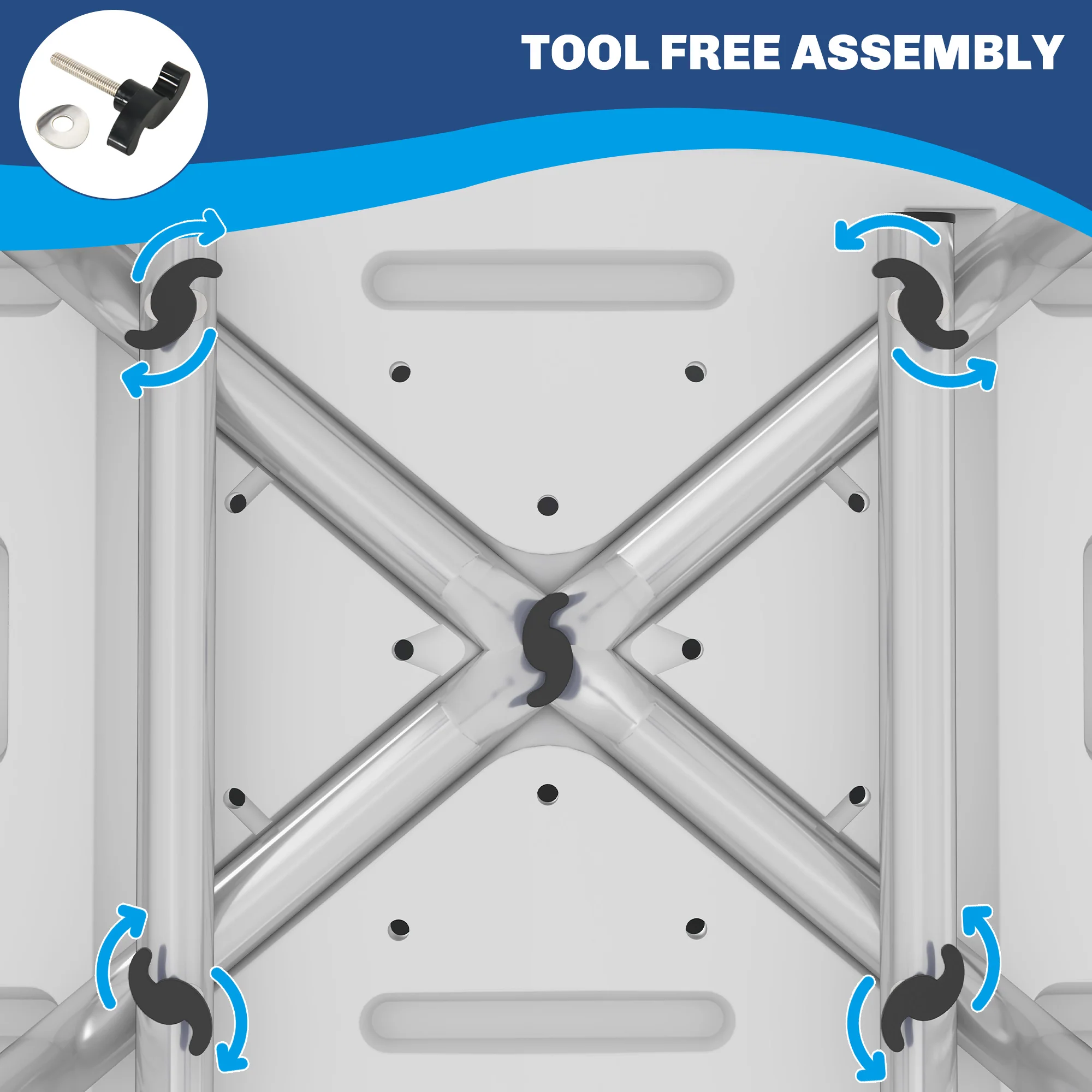 HOMCOM Shower Stool for Elderly Disabled Adjustable Shower Stool - Image 6