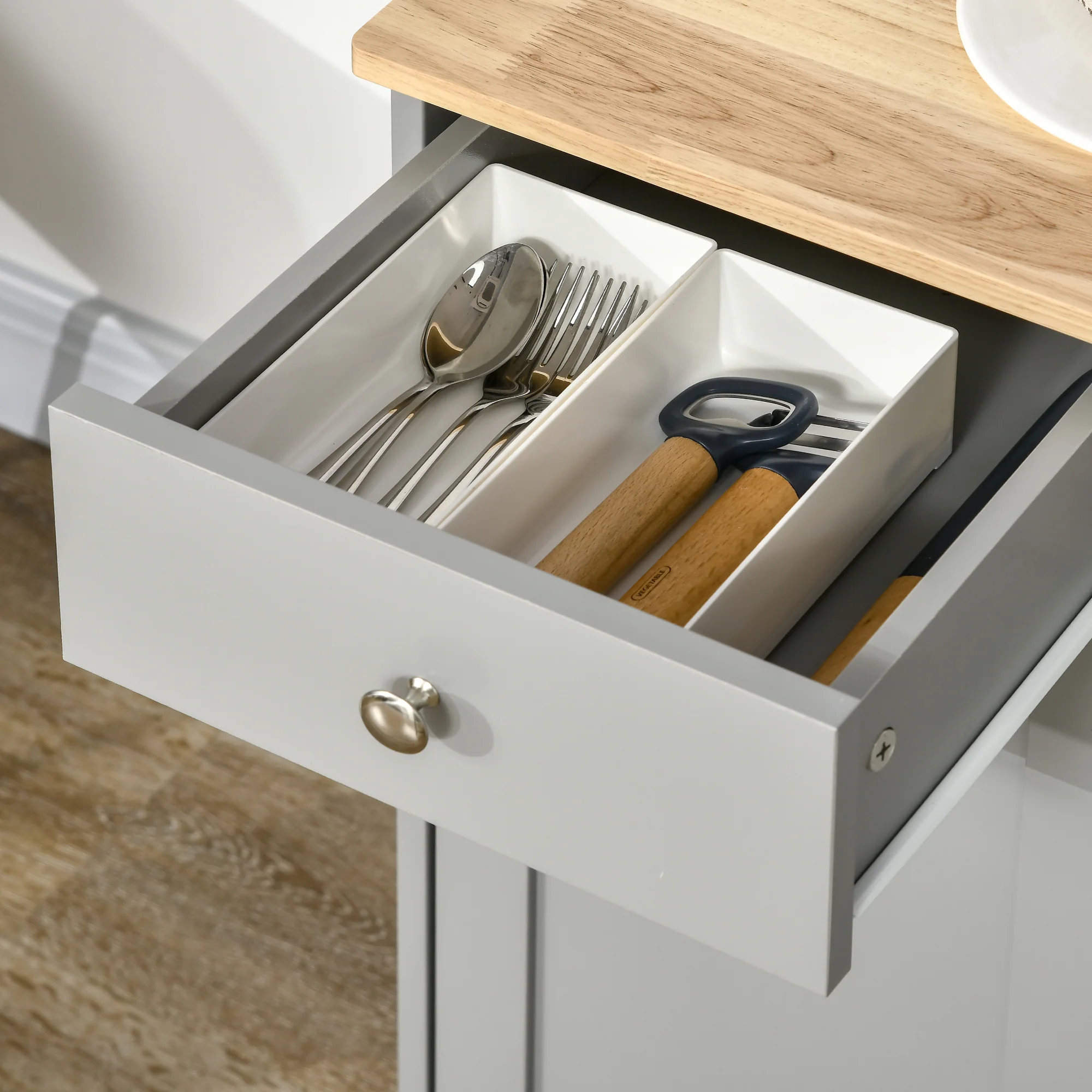HOMCOM Sideboard Buffet Cabinet With Storage Cabinets And Drawers - Image 17