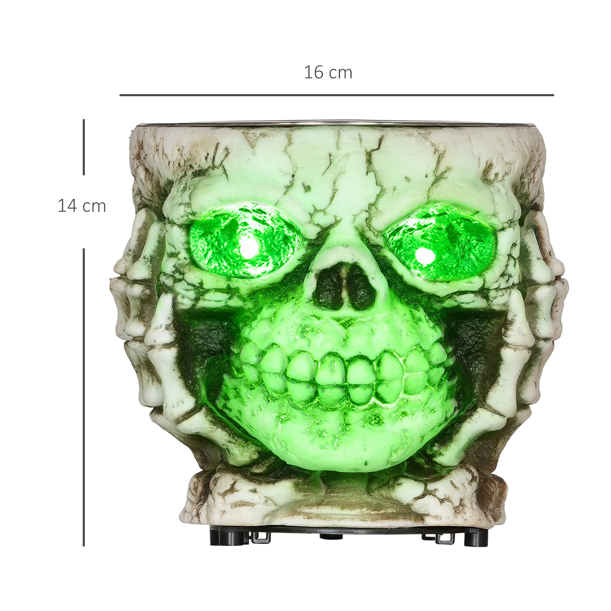 HOMCOM Skeleton Candy Bowl Outdoor Halloween Decoration for Party - Image 3