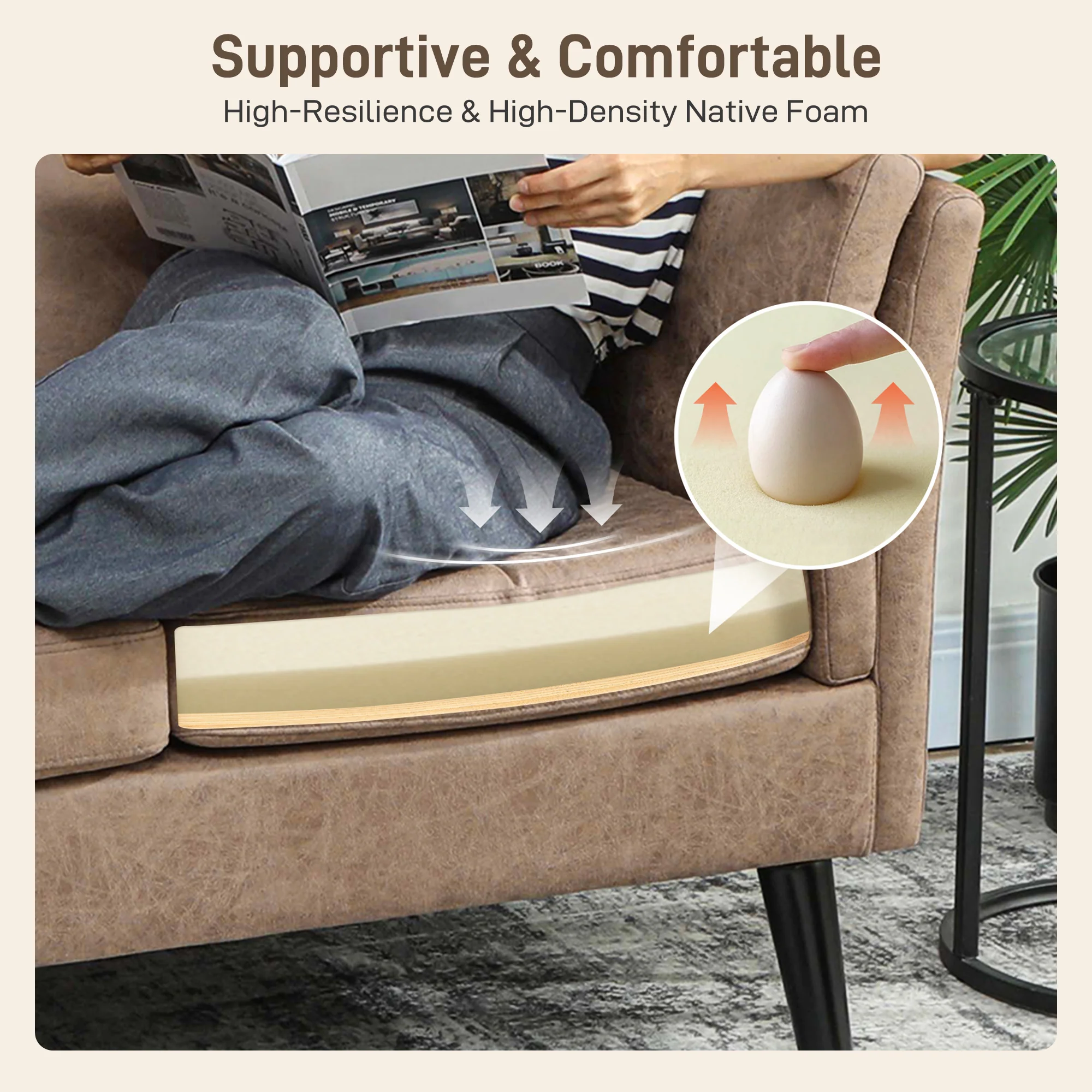 HOMCOM Small Sofa, Loveseat Sofa For Bedroom, Home Office - Image 13