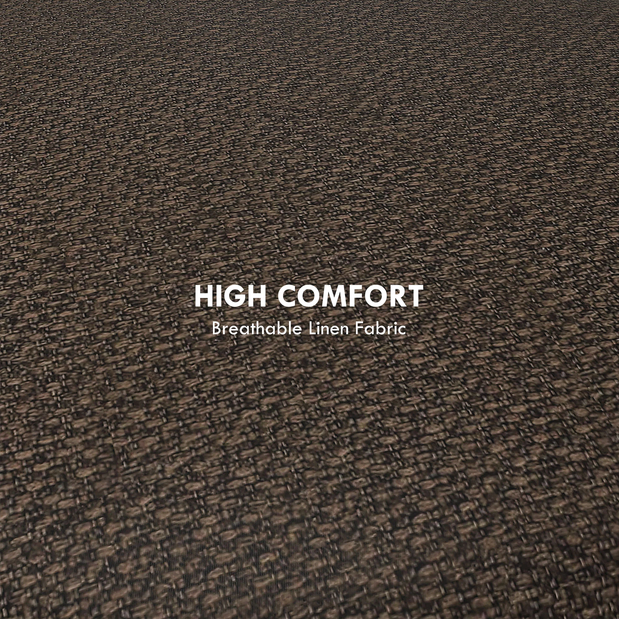HOMCOM Storage Ottoman, Round Stool Chair With Cushioned Top, Brown - Image 4