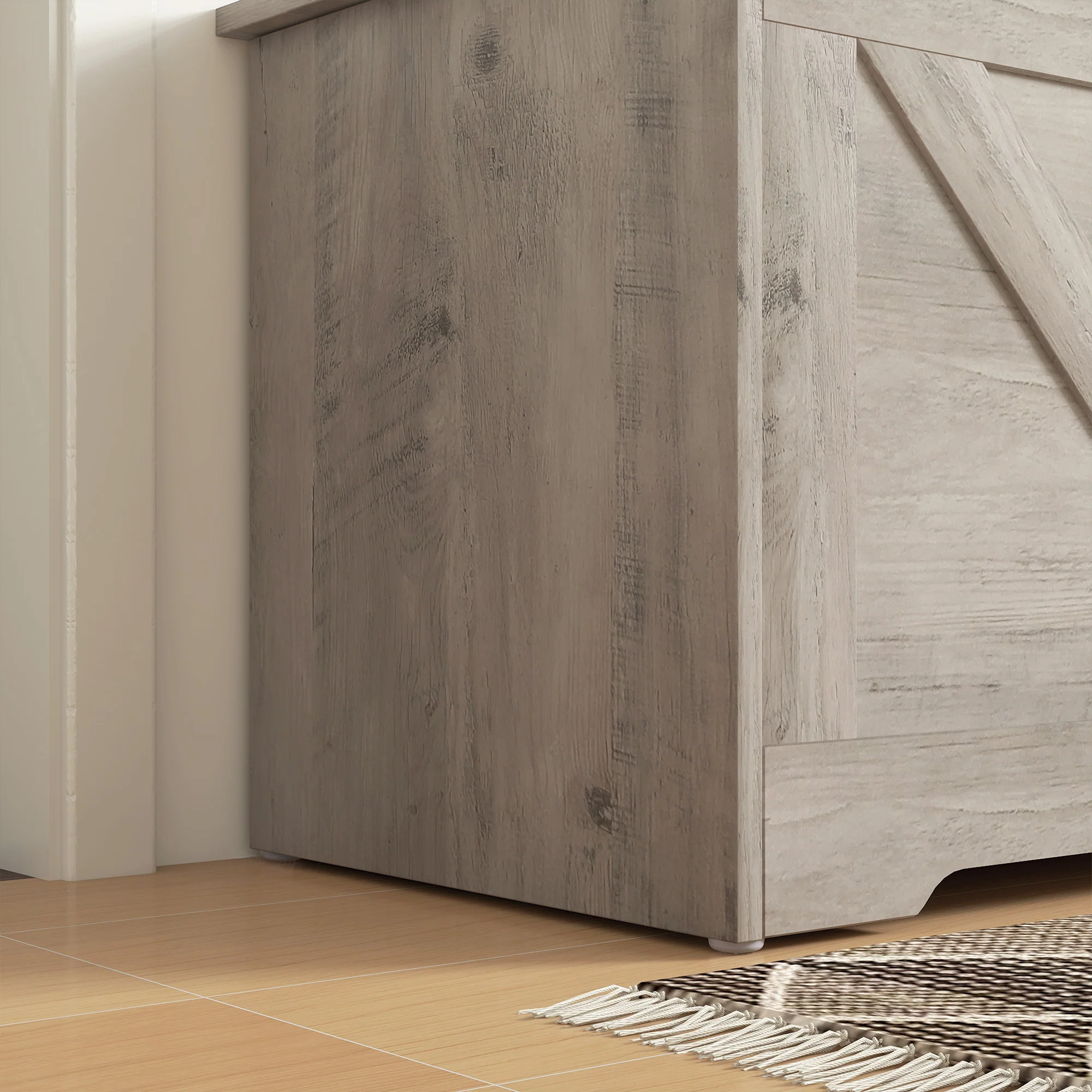 HOMCOM Storage Trunk for Living Room, with Safety Hinges, 80cm - Image 9