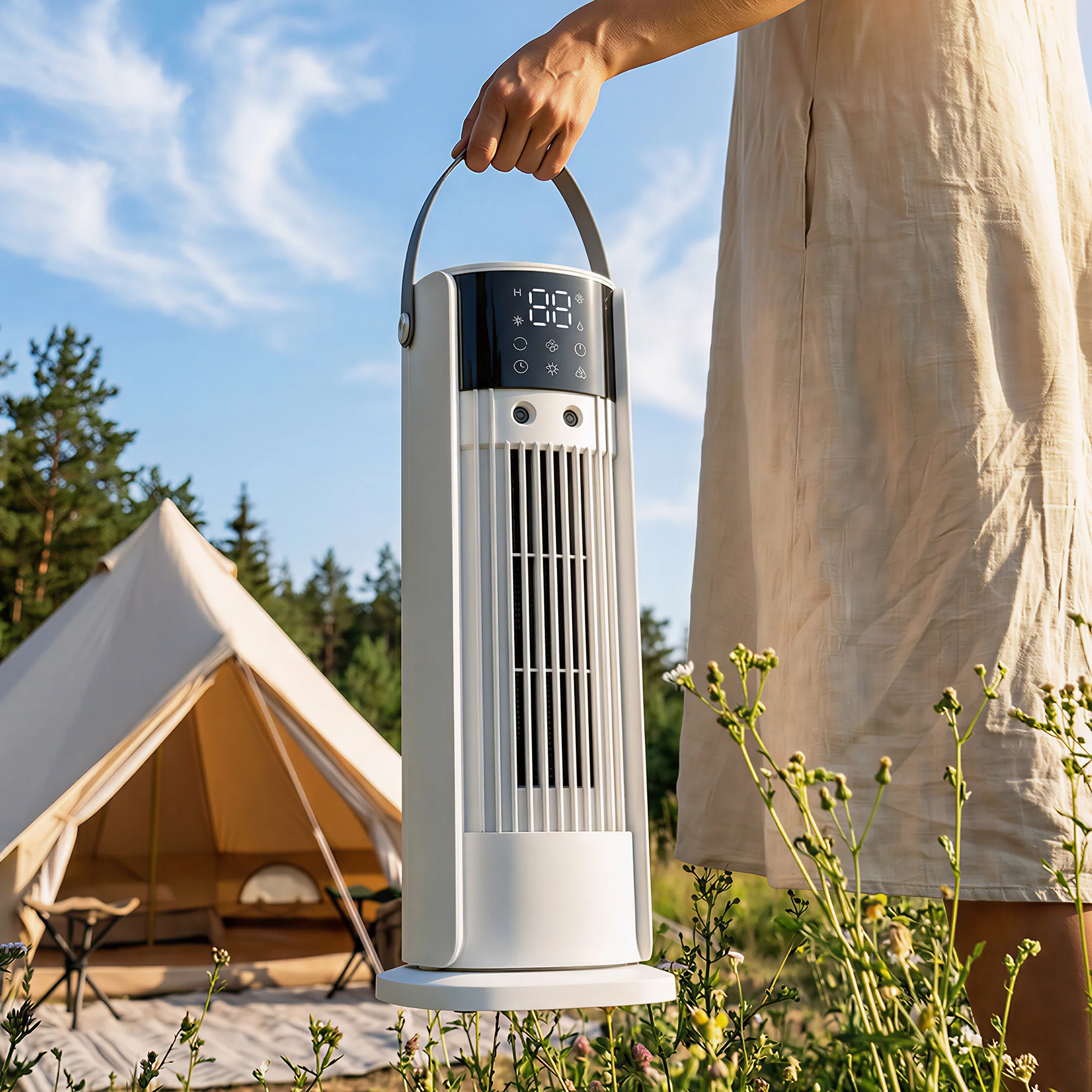 HOMCOM Tower Fan For Bedroom, 16 Inch Mist Desktop Fan With DC Motor - Image 9