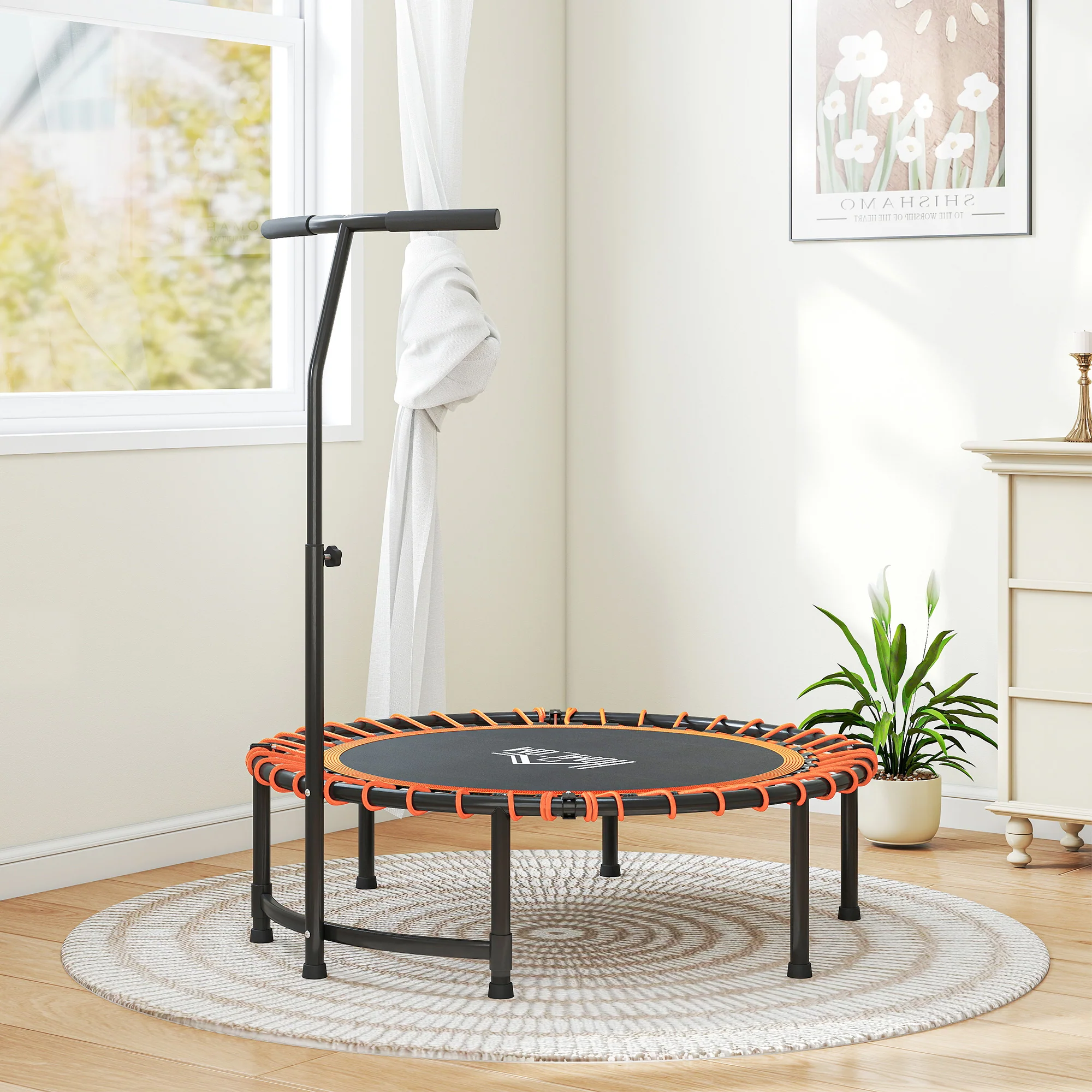 HOMCOM Trampoline Outdoor Bouncer Jumper Adjustable Handle - Image 17