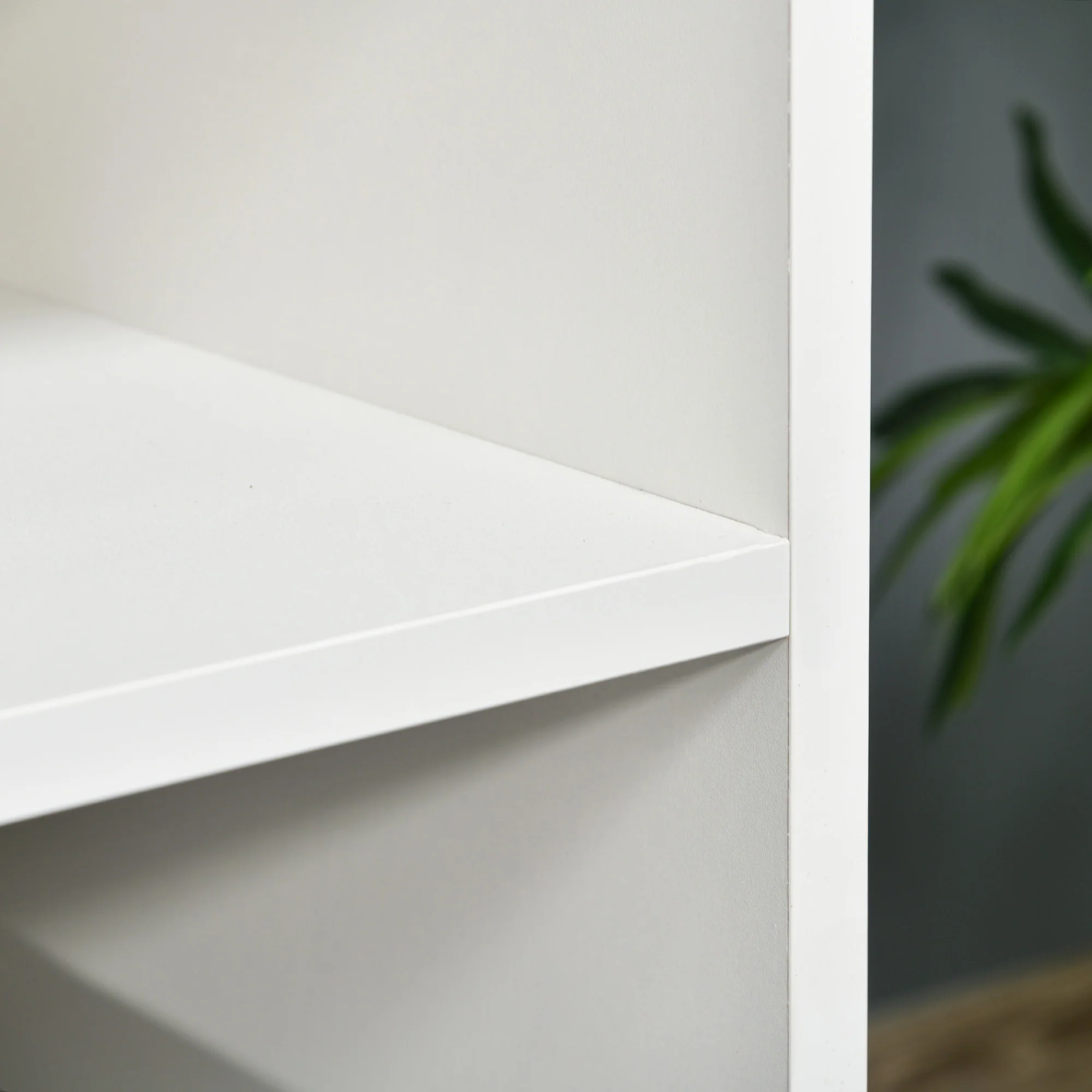 HOMCOM TV Stand Cabinet with Shelves and Cable Hole for Living Room, White - Image 9
