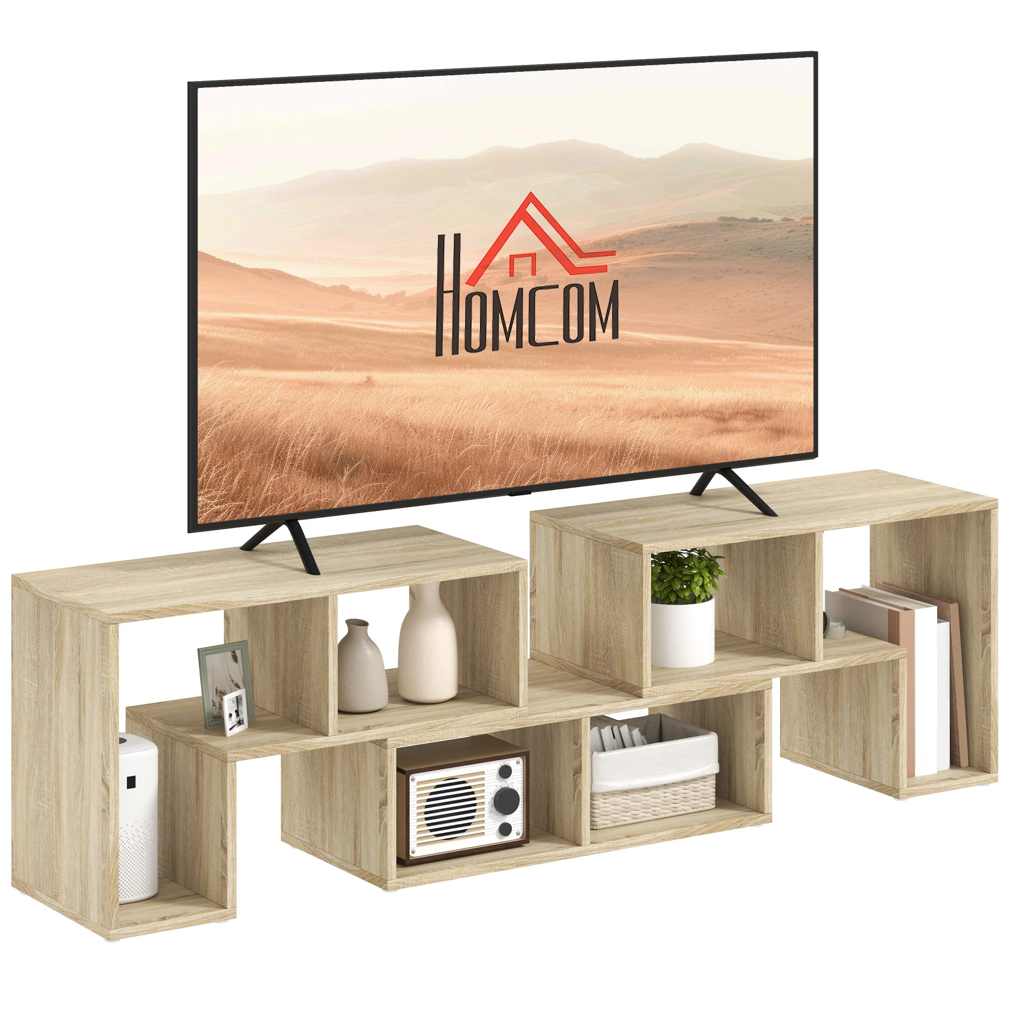HOMCOM TV Unit for TVs up to 75 Inches, Free Combination TV Stand - Image 10