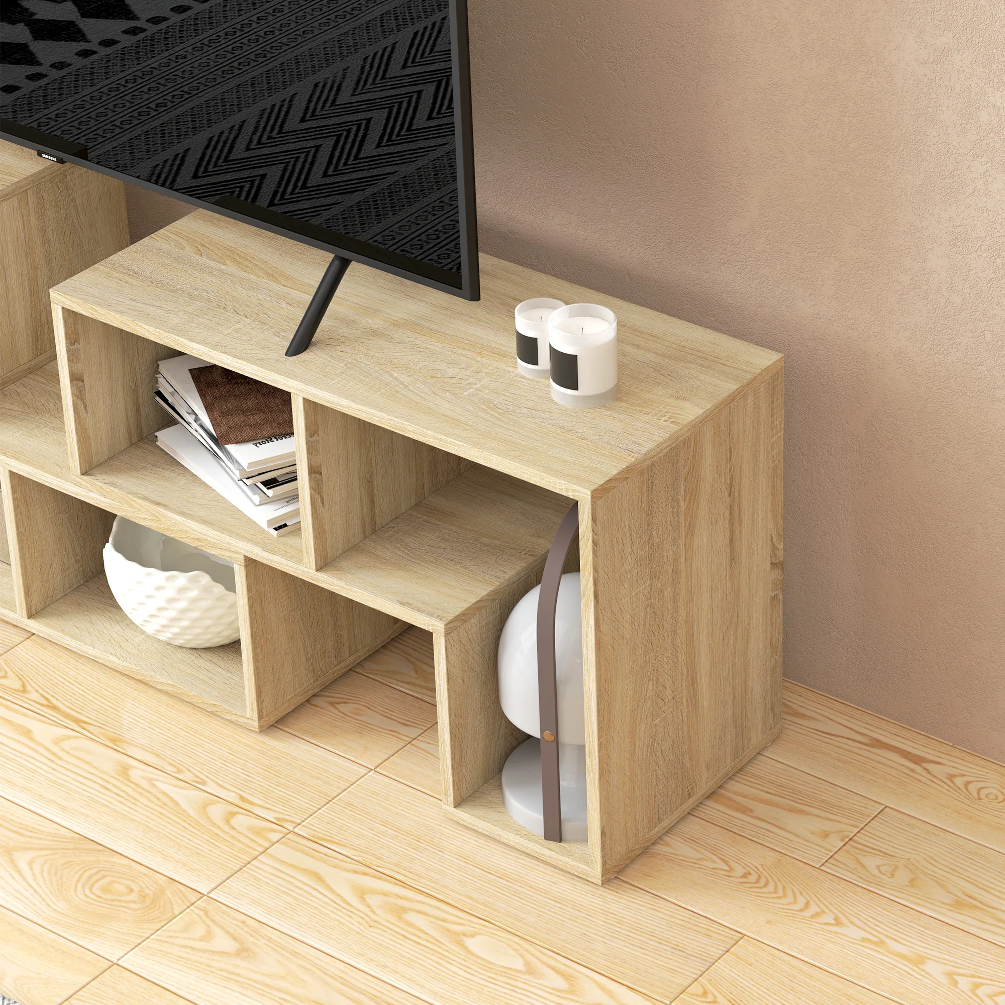 HOMCOM TV Unit for TVs up to 75 Inches, Free Combination TV Stand - Image 18