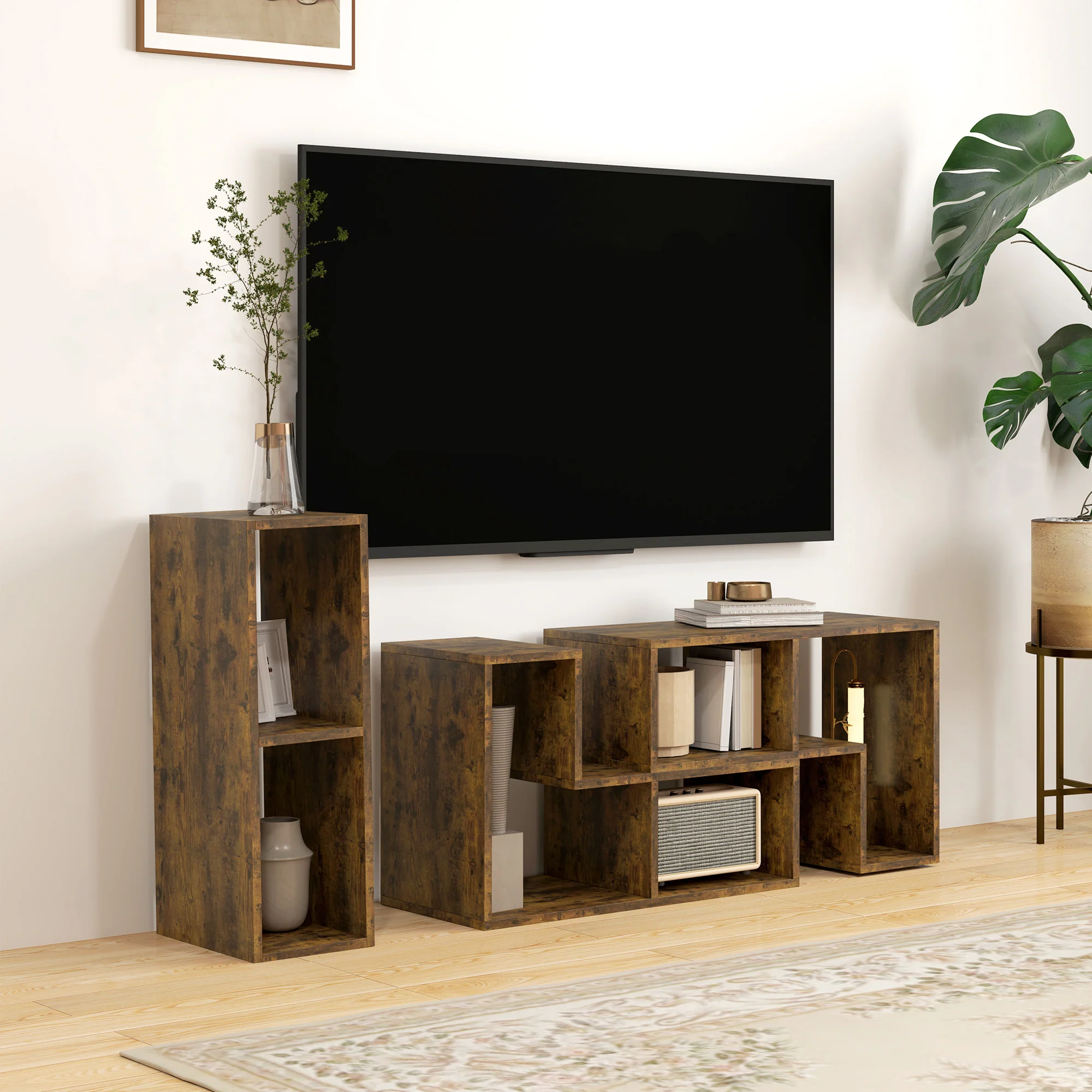 HOMCOM TV Unit for TVs up to 75 Inches, Free Combination TV Stand - Image 20