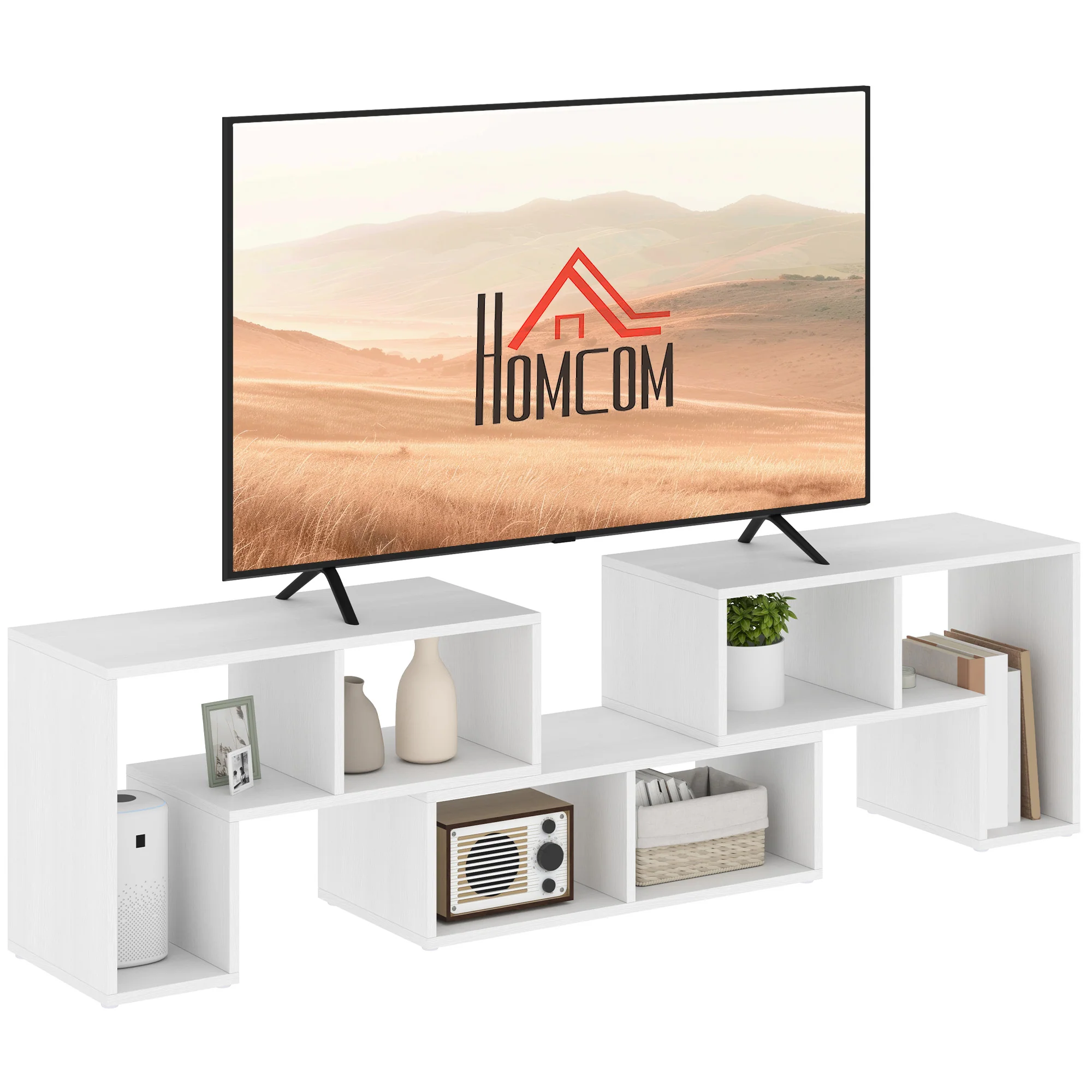 HOMCOM TV Unit for TVs up to 75 Inches, Free Combination TV Stand - Image 28