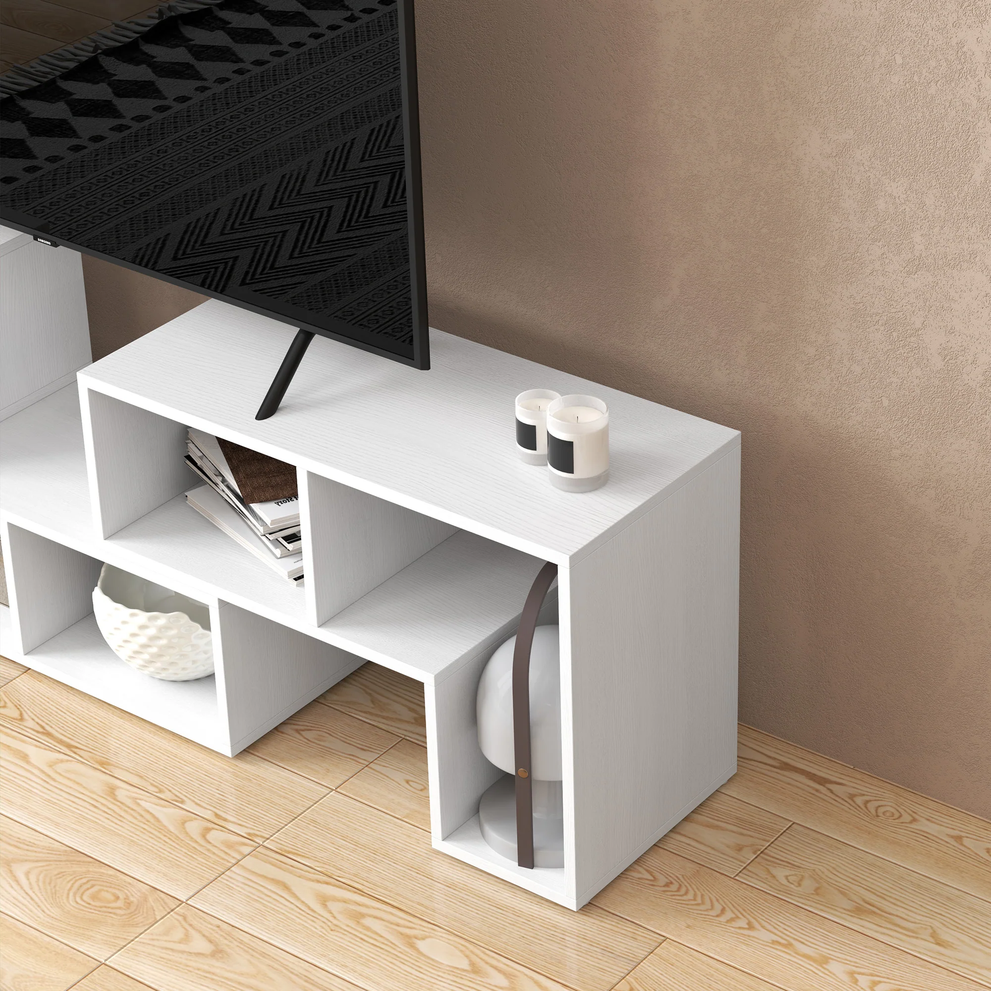HOMCOM TV Unit for TVs up to 75 Inches, Free Combination TV Stand - Image 36