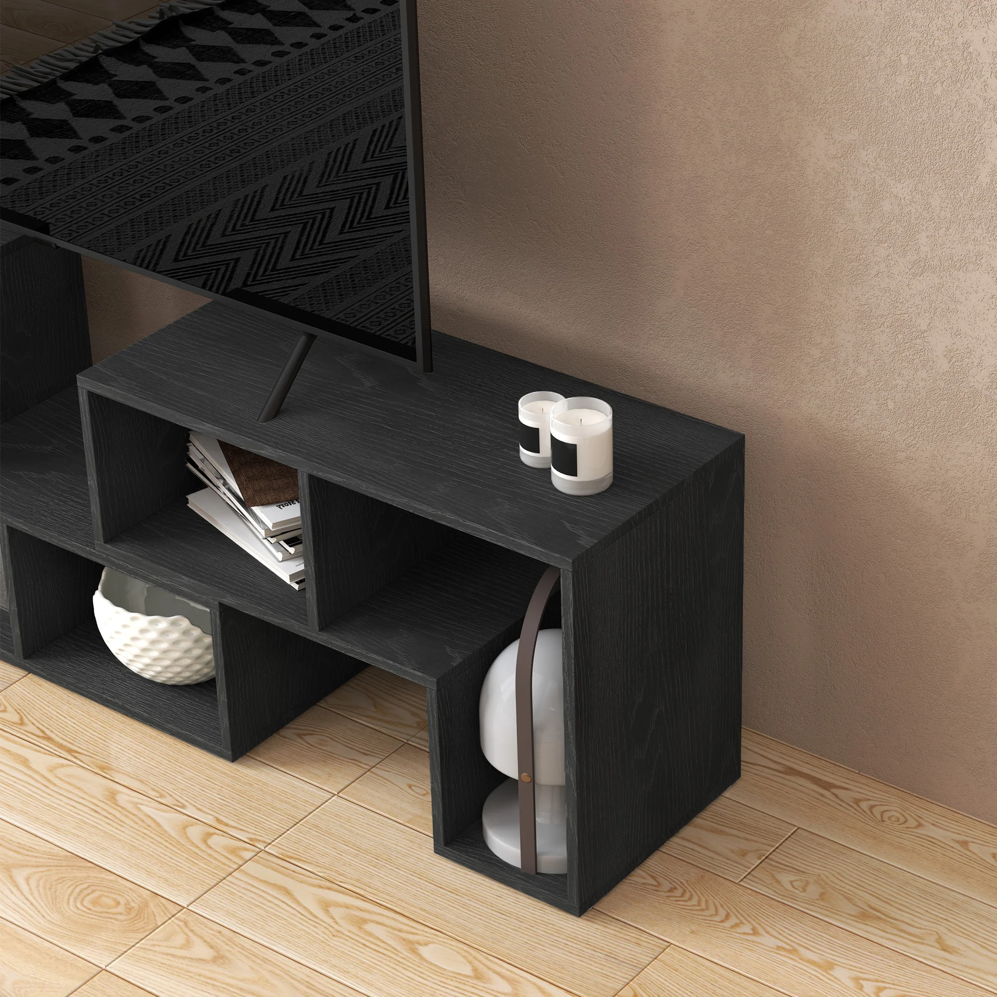HOMCOM TV Unit for TVs up to 75 Inches, Free Combination TV Stand - Image 9