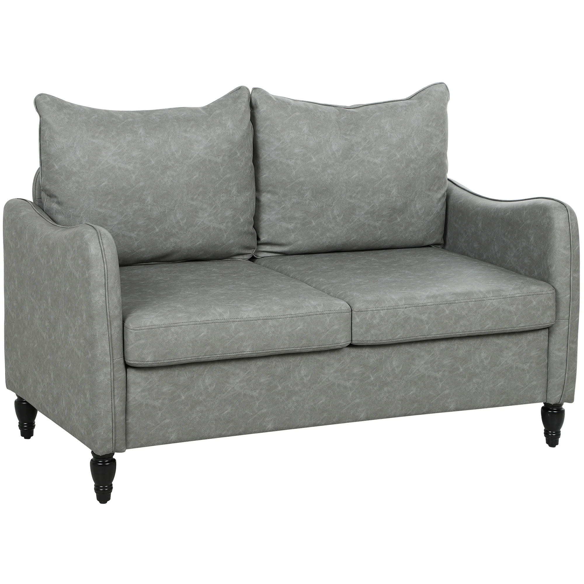 HOMCOM Two-Seater Sofa, Modern Small Sofa With Solid Wood Legs - Image 10