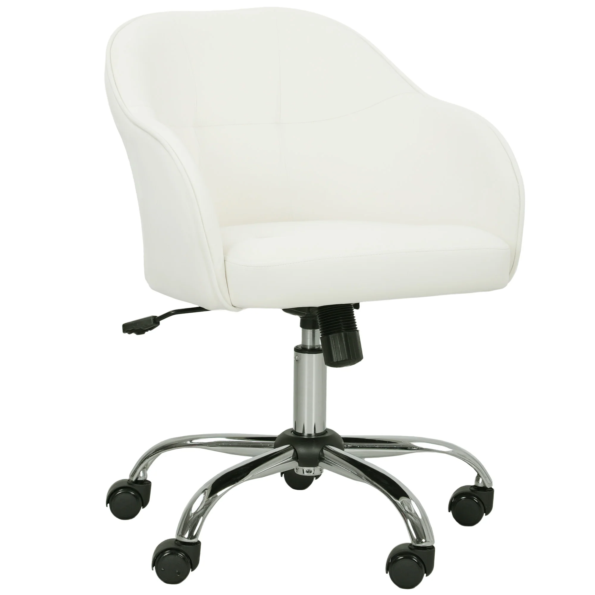 HOMCOM Vanity Chair For Desk, With Height Adjustable, Wheels
