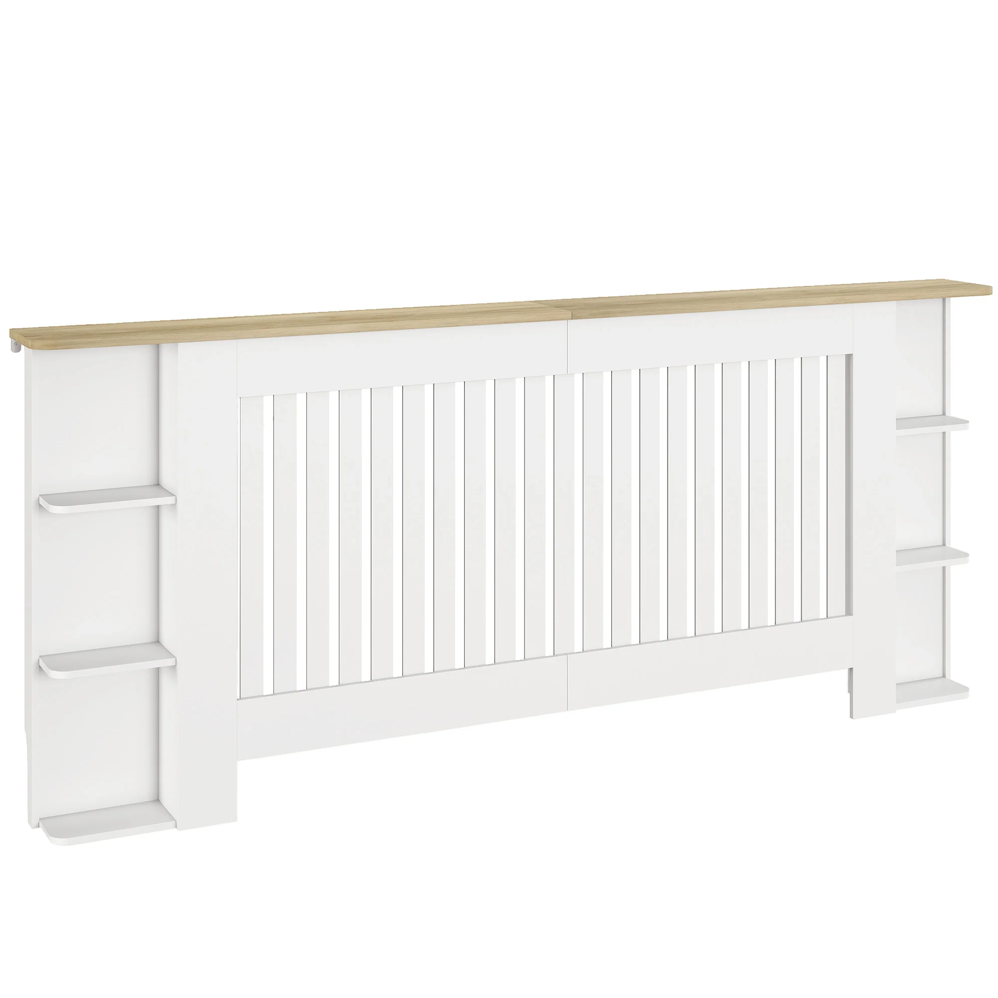 HOMCOM Vertical Slatted Heater Cover for Living Room, White - Image 19
