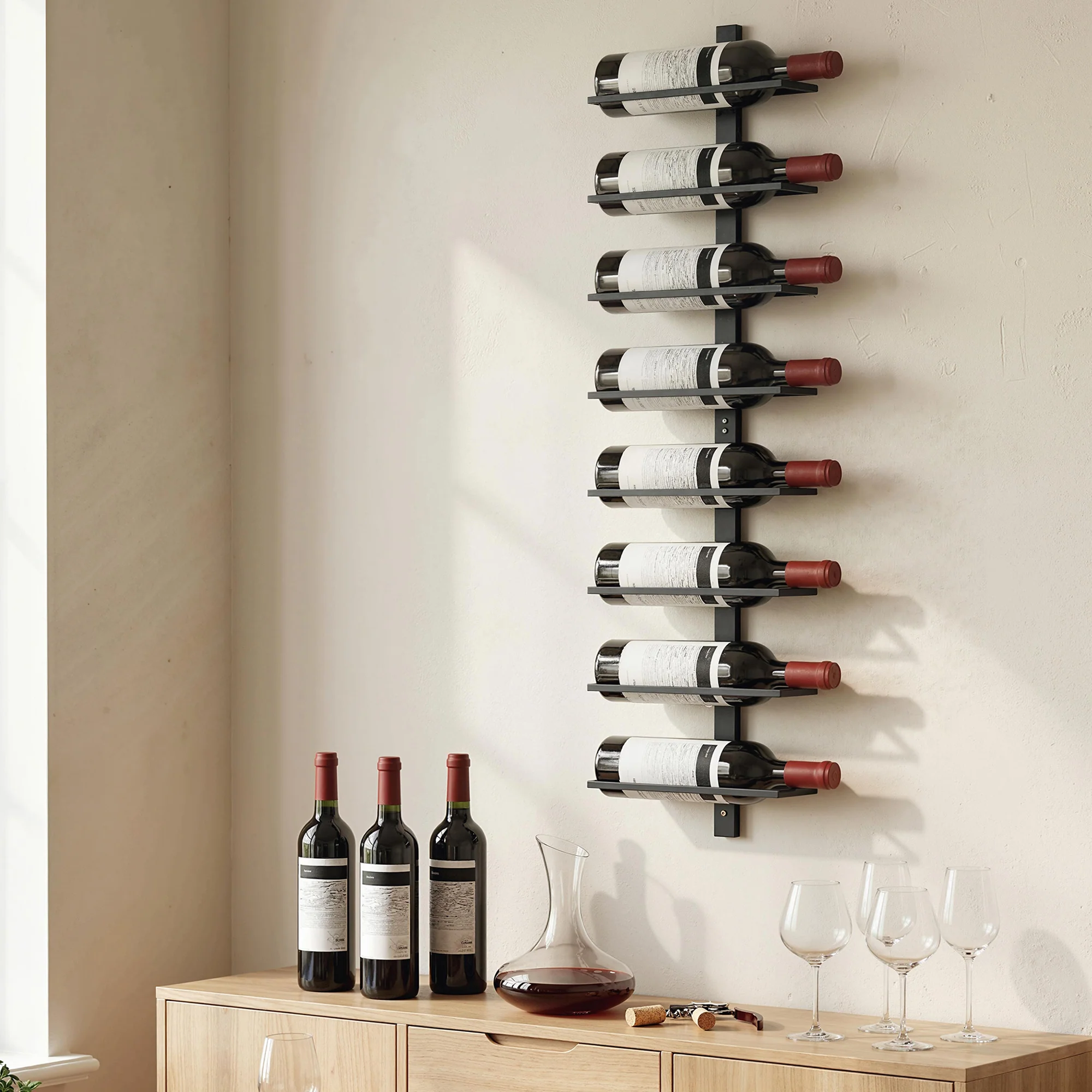 HOMCOM Wall Mount Wine Rack - Image 11