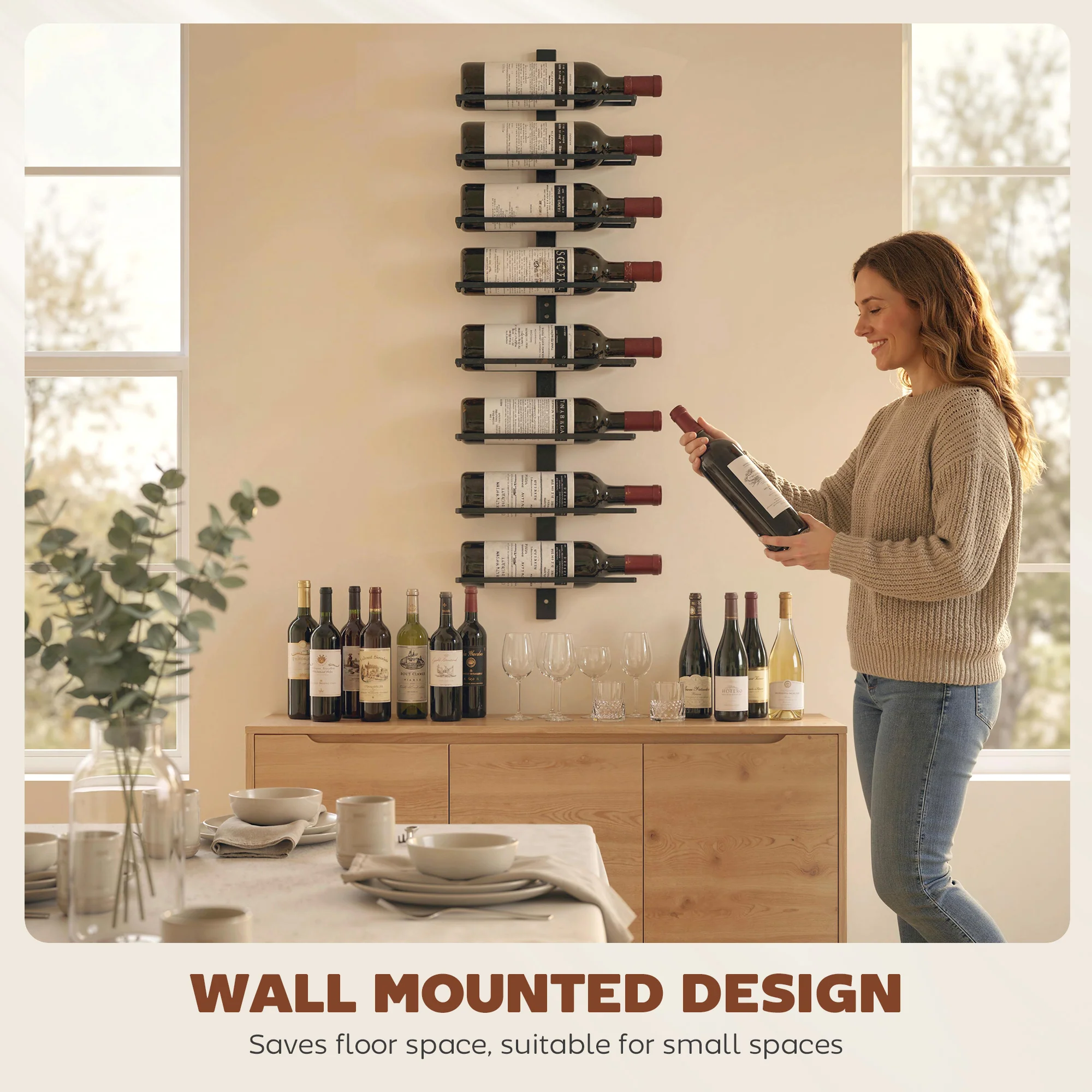 HOMCOM Wall Mount Wine Rack - Image 13