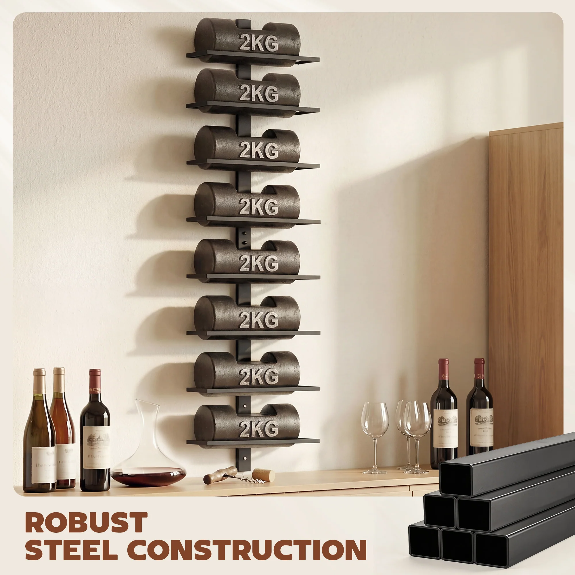 HOMCOM Wall Mount Wine Rack - Image 15