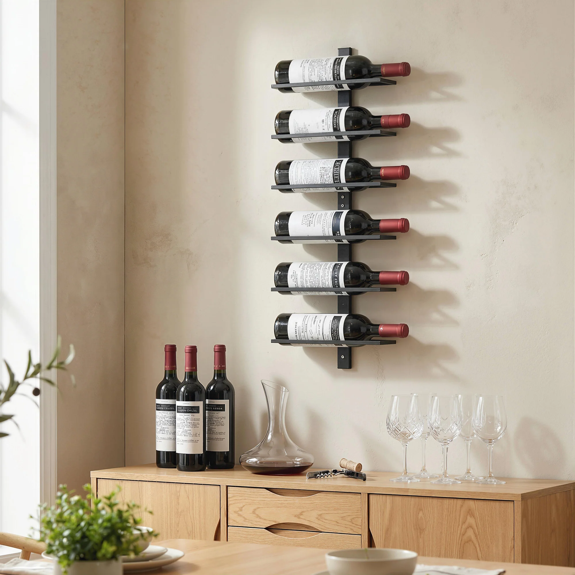 HOMCOM Wall Mount Wine Rack - Image 2