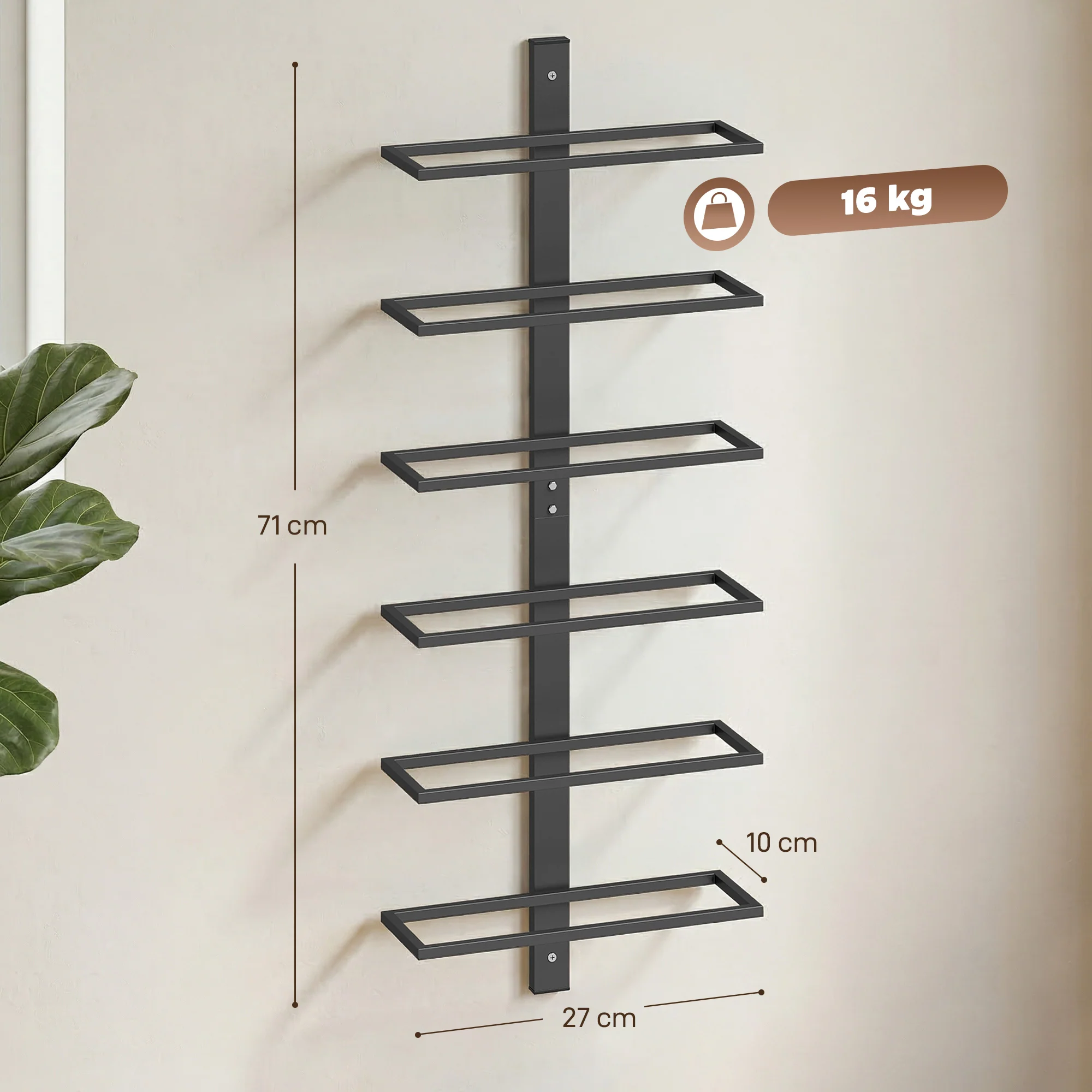 HOMCOM Wall Mount Wine Rack - Image 5