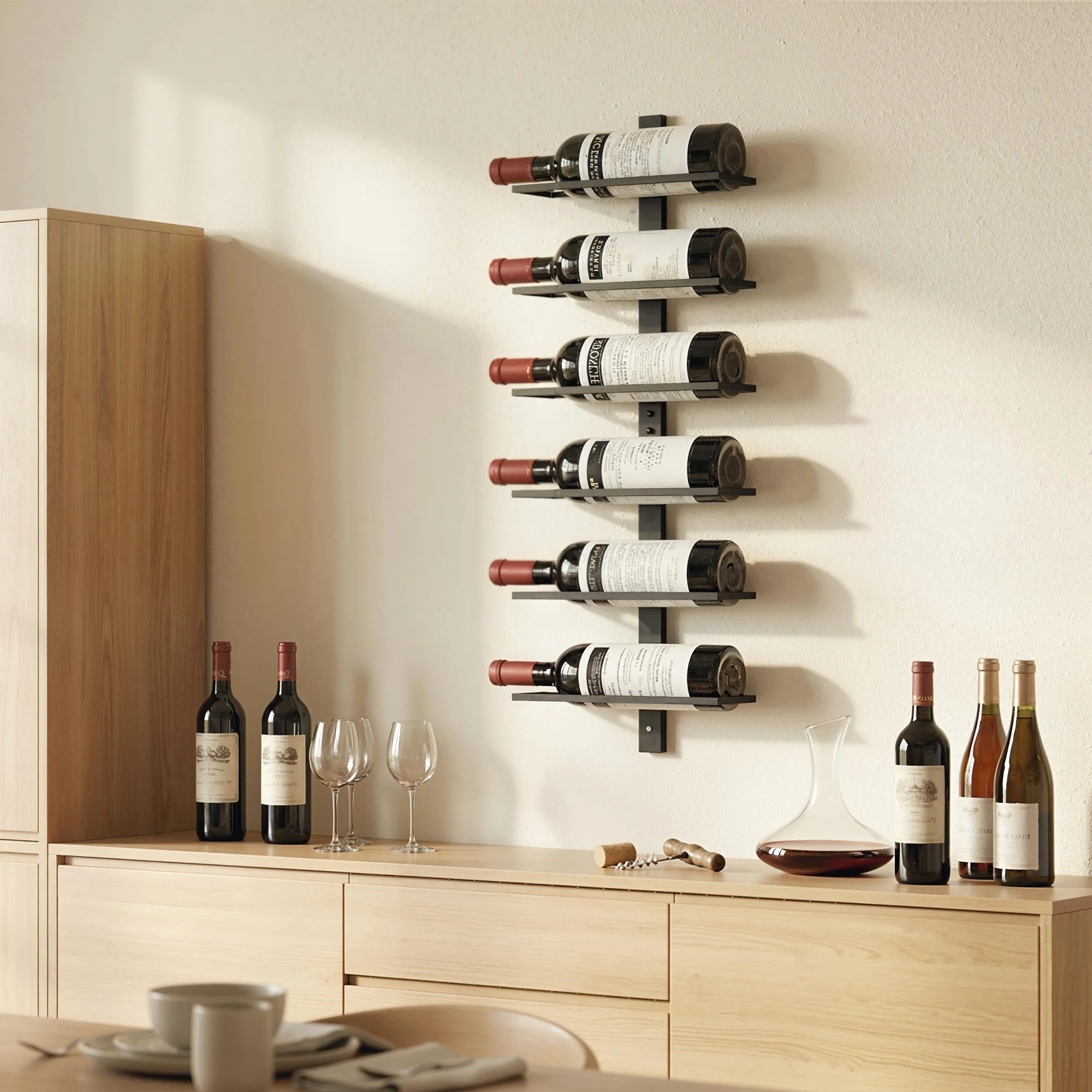 HOMCOM Wall Mount Wine Rack - Image 7