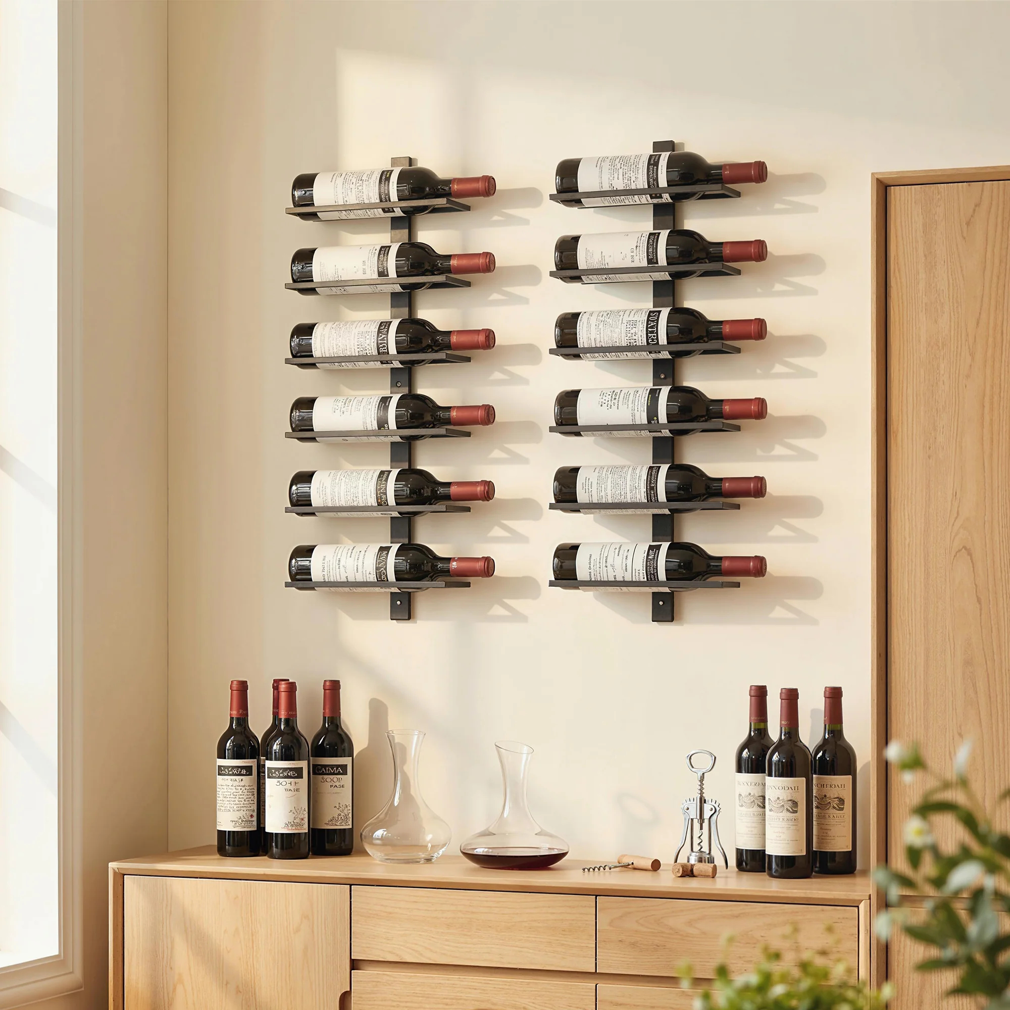 HOMCOM Wall Mount Wine Rack - Image 8