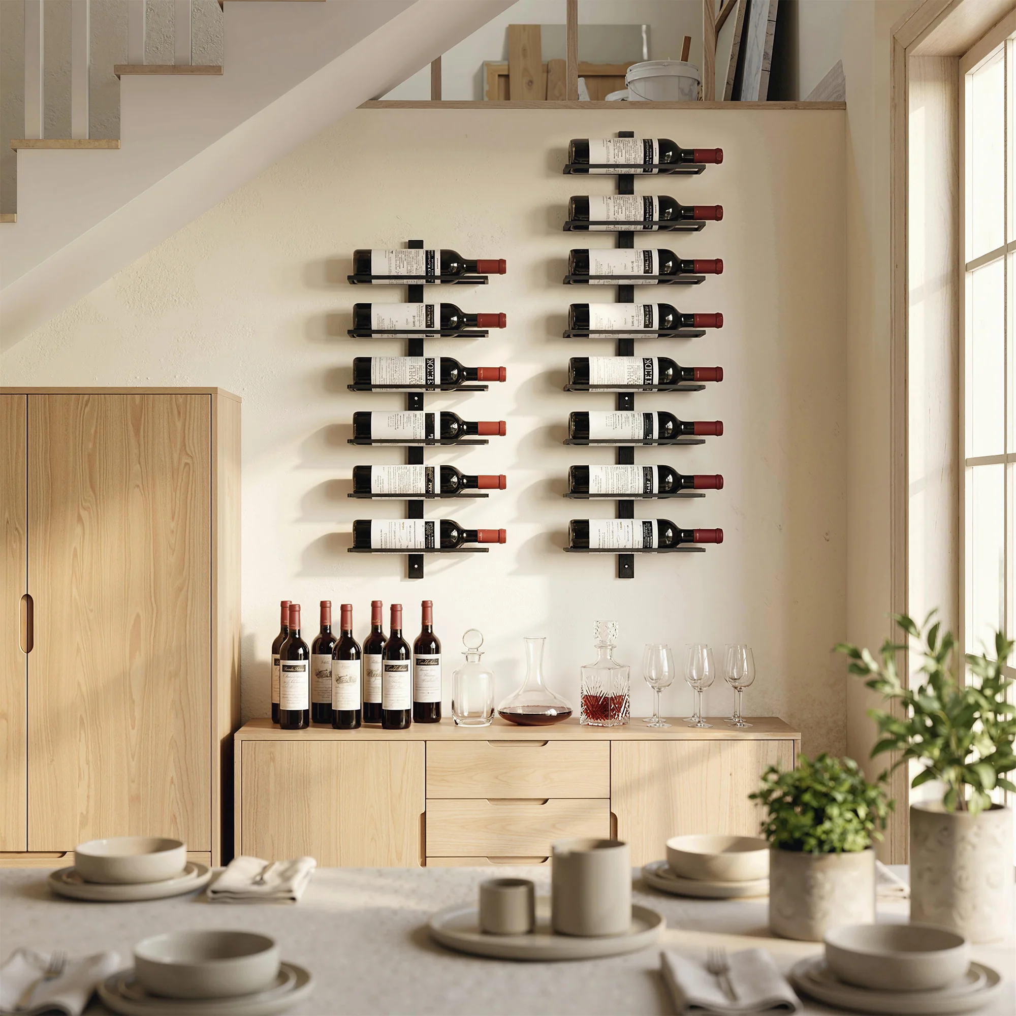 HOMCOM Wall Mount Wine Rack - Image 9
