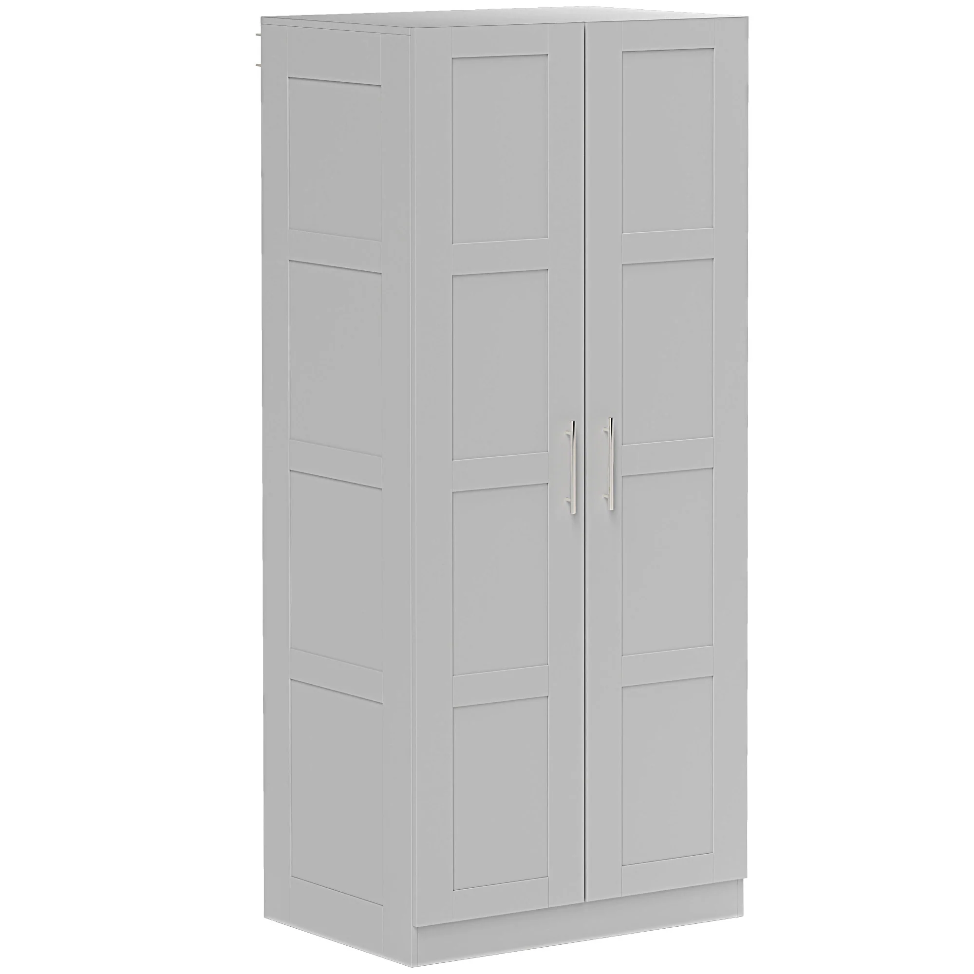 HOMCOM Wardrobe for Bedroom, Double Wardrobe with Hanging Rail - Image 10