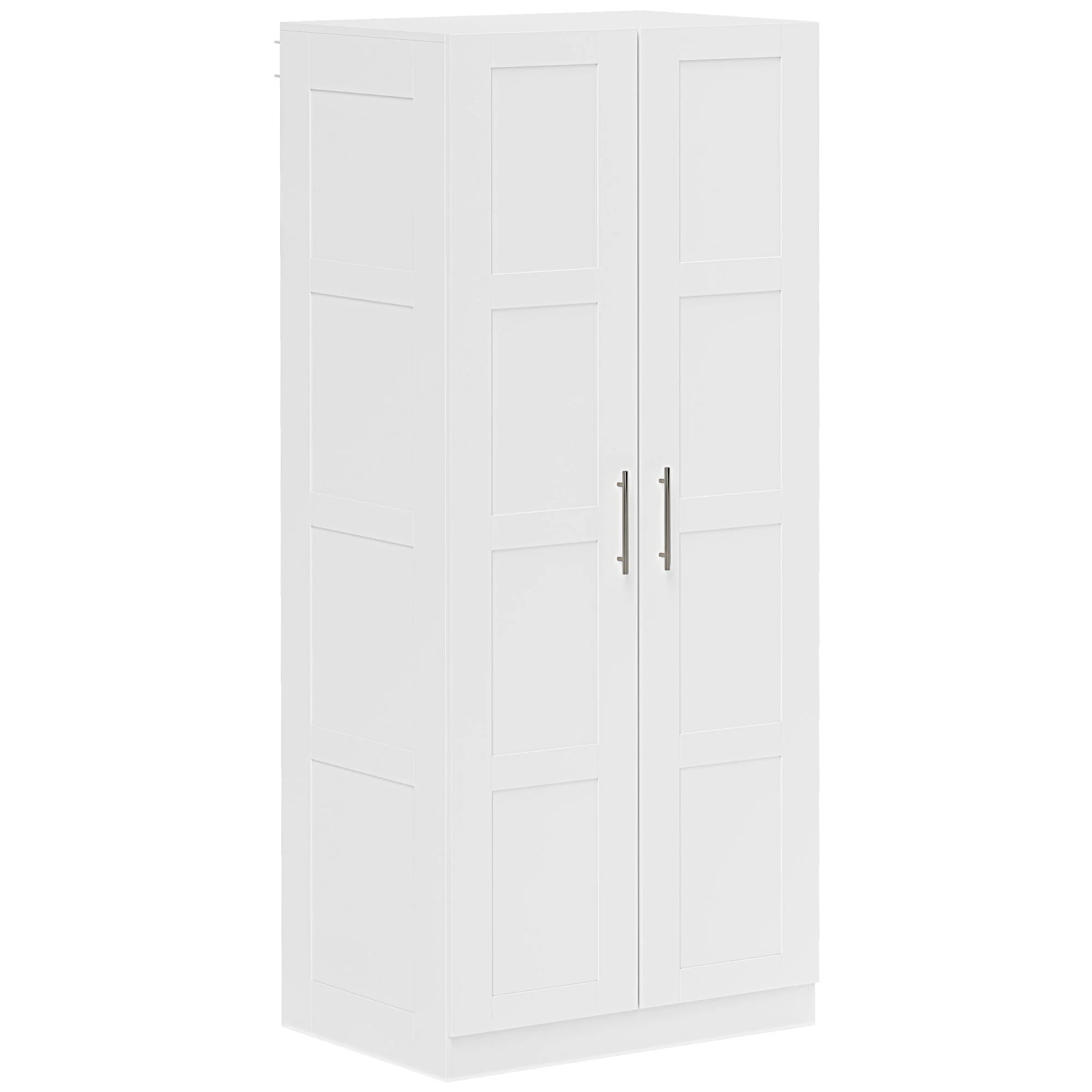HOMCOM Wardrobe for Bedroom, Double Wardrobe with Hanging Rail - Image 19