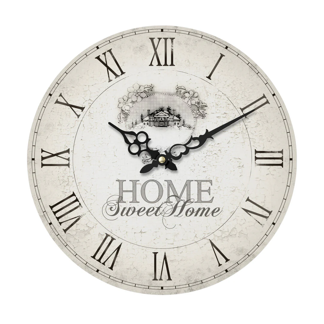 Home Sweet Home Wall Clock 34cm