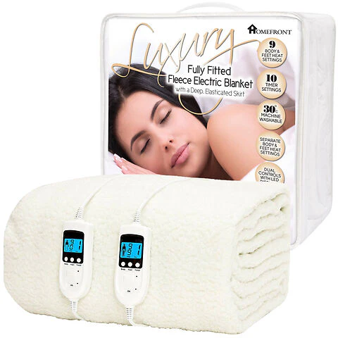 Homefront Double Electric Luxury Fleece Blanket With 9 Heat Settings And Timer Digital Control - Image 15
