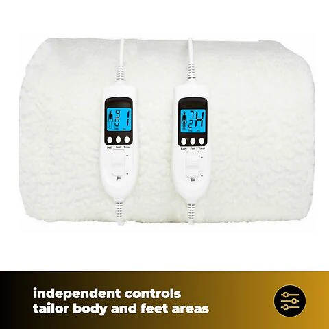 Homefront Double Electric Luxury Fleece Blanket With 9 Heat Settings And Timer Digital Control - Image 4