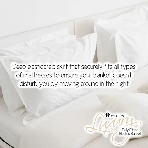 Homefront Electric Blanket Double Size Dual Control, Built In Advanced Overheat Protection System With Auto Safety Shut Off - Image 6