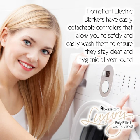 Homefront Electric Blanket Superking Size Dual Control, Built In Advanced Overheat Protection System With Auto Safety Shut Off - Image 9