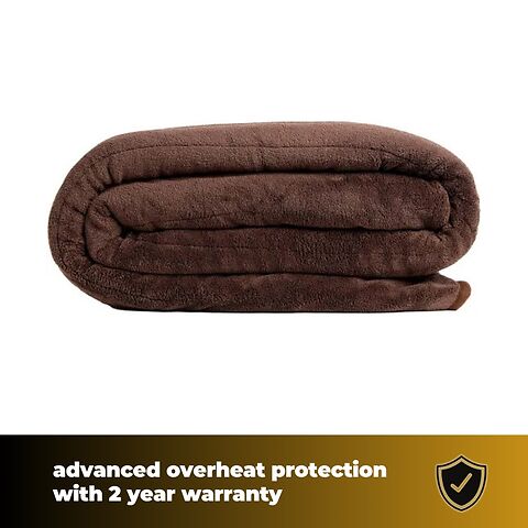 Homefront Extra Large Electric Heated Throw In Chocolate And Cream Easy To Use, Digital Control - Machine Washable - Image 7